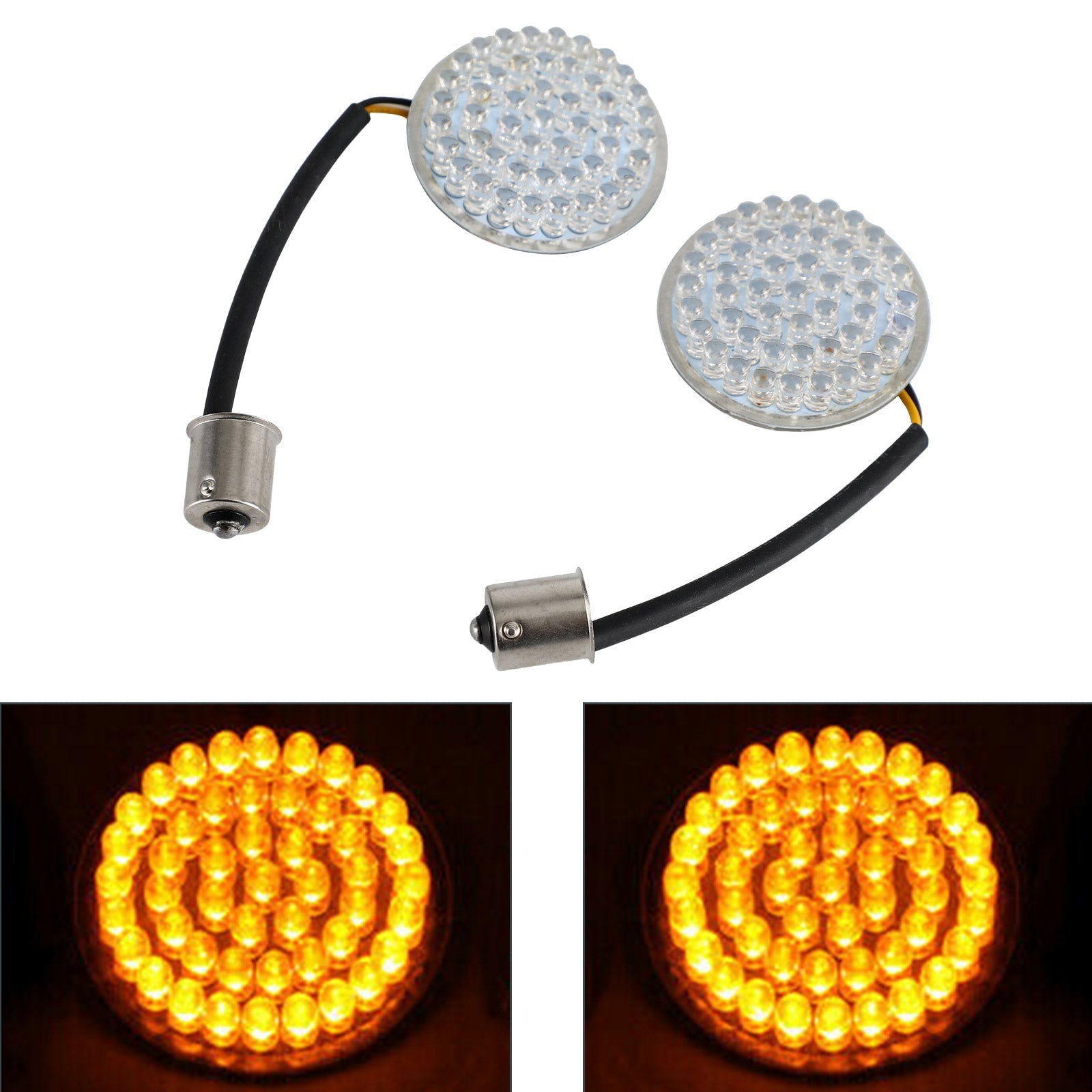 1156 Feux d'insertion de clignotants arrière à LED pour Dyna Touring Street Road Glide 883 Generic