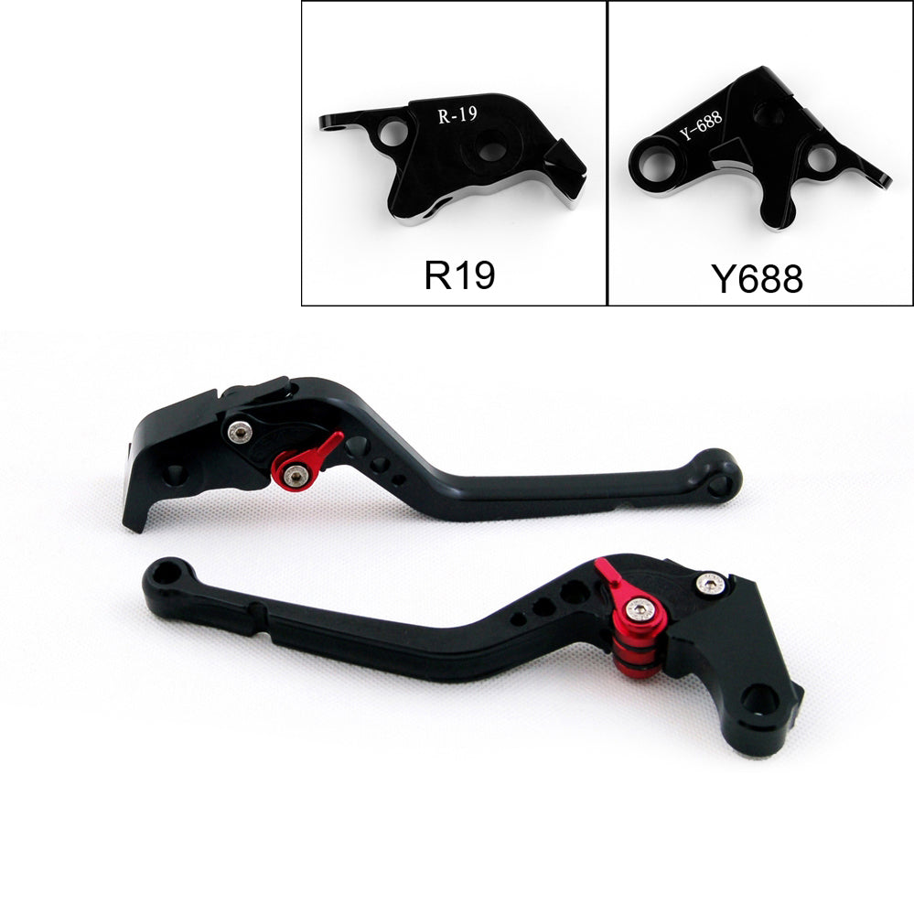 Leviers d'embrayage de frein longs pour Yamaha YZF 1000 R1 2009-2014 Noir Generic