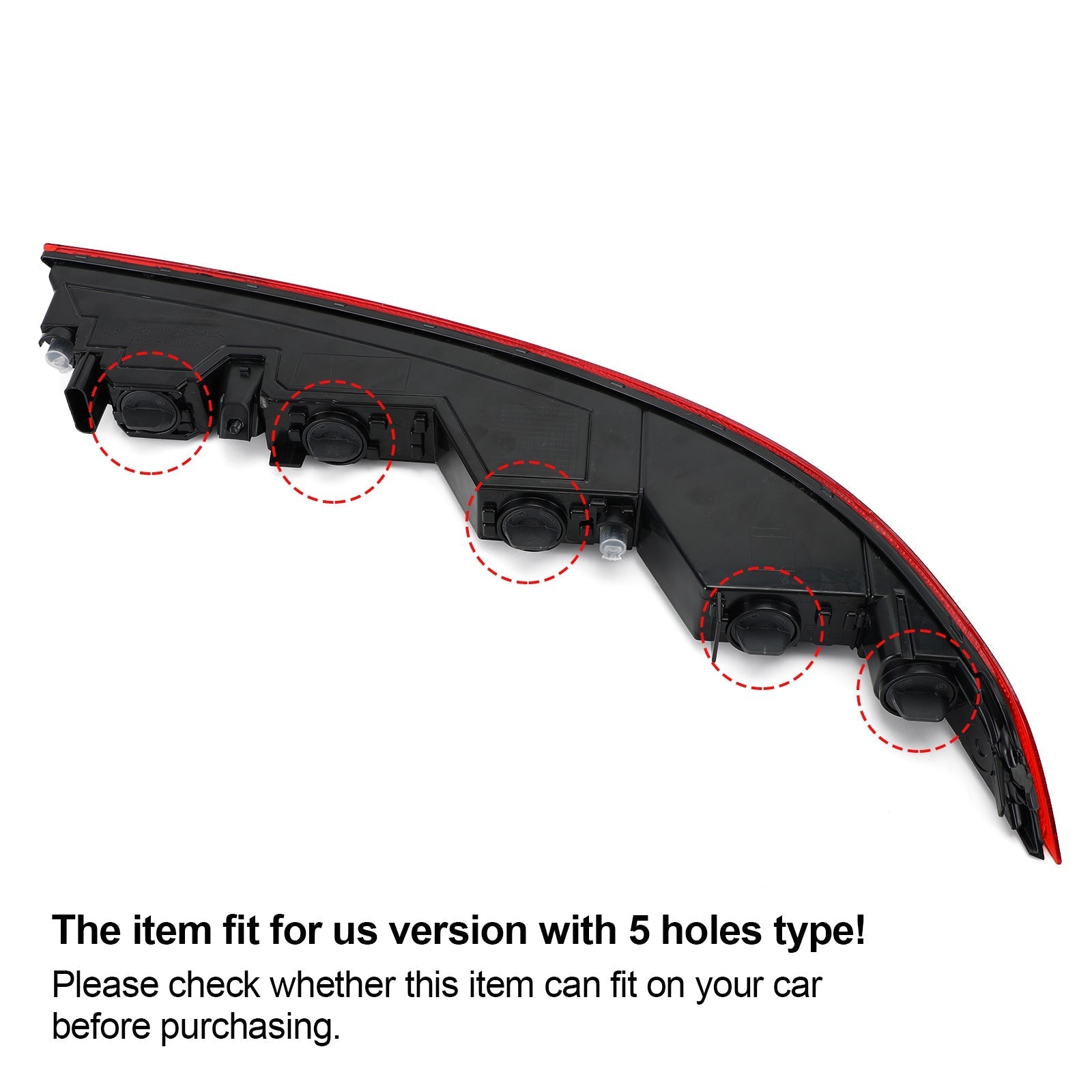 Audi Q5 2018-2021 Paraurti posteriore Fanale posteriore inferiore Luce freno Versione USA Generico