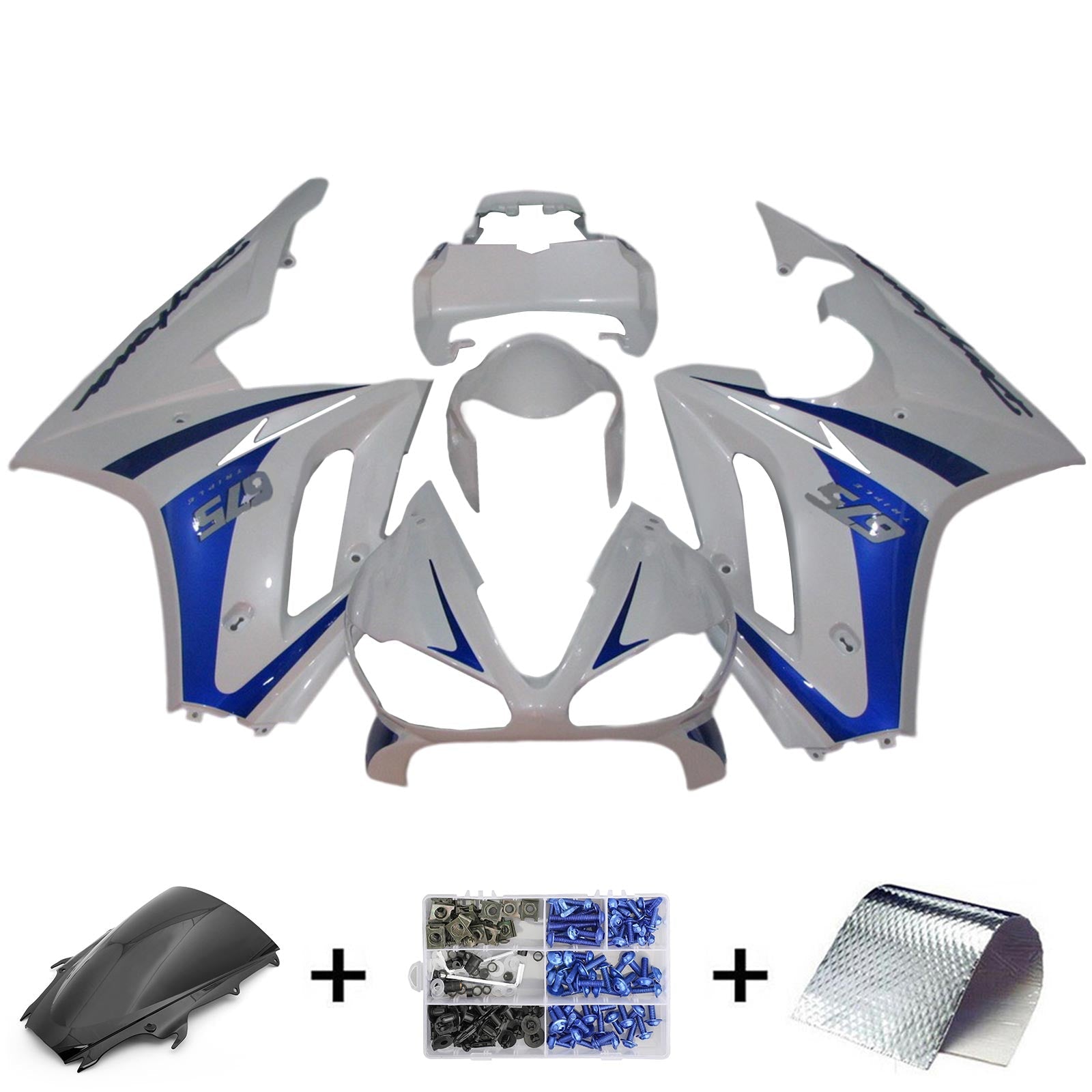 Amotopart Triumph Daytona 675 2009-2012 Kit Carénage Carrosserie Plastique ABS