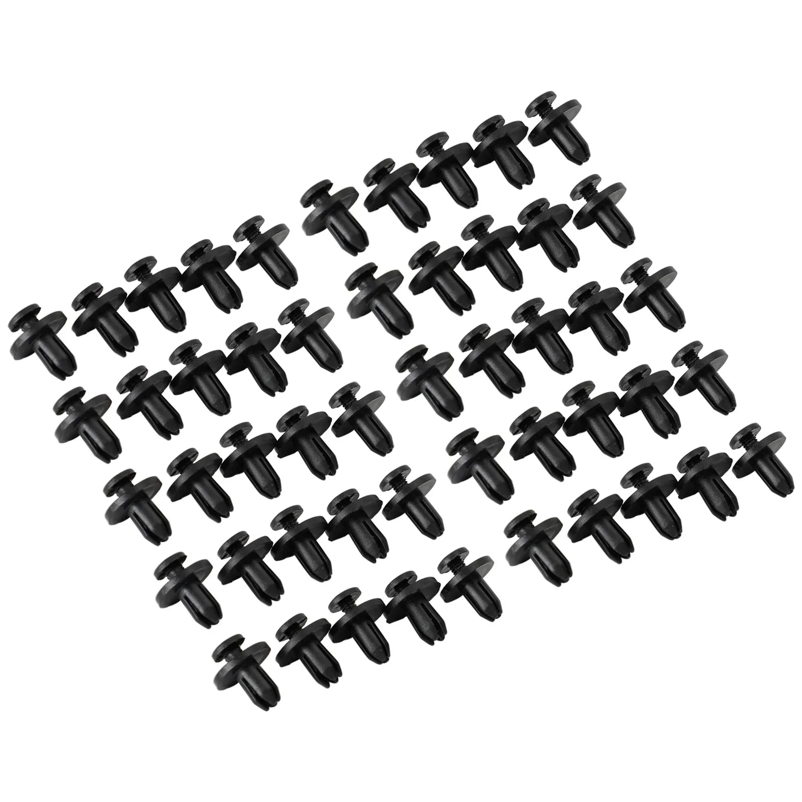 50pcs Carénage Panneau Boulon Clip 6mm En Plastique Vis Rivets Clips Noir Pour Honda Générique