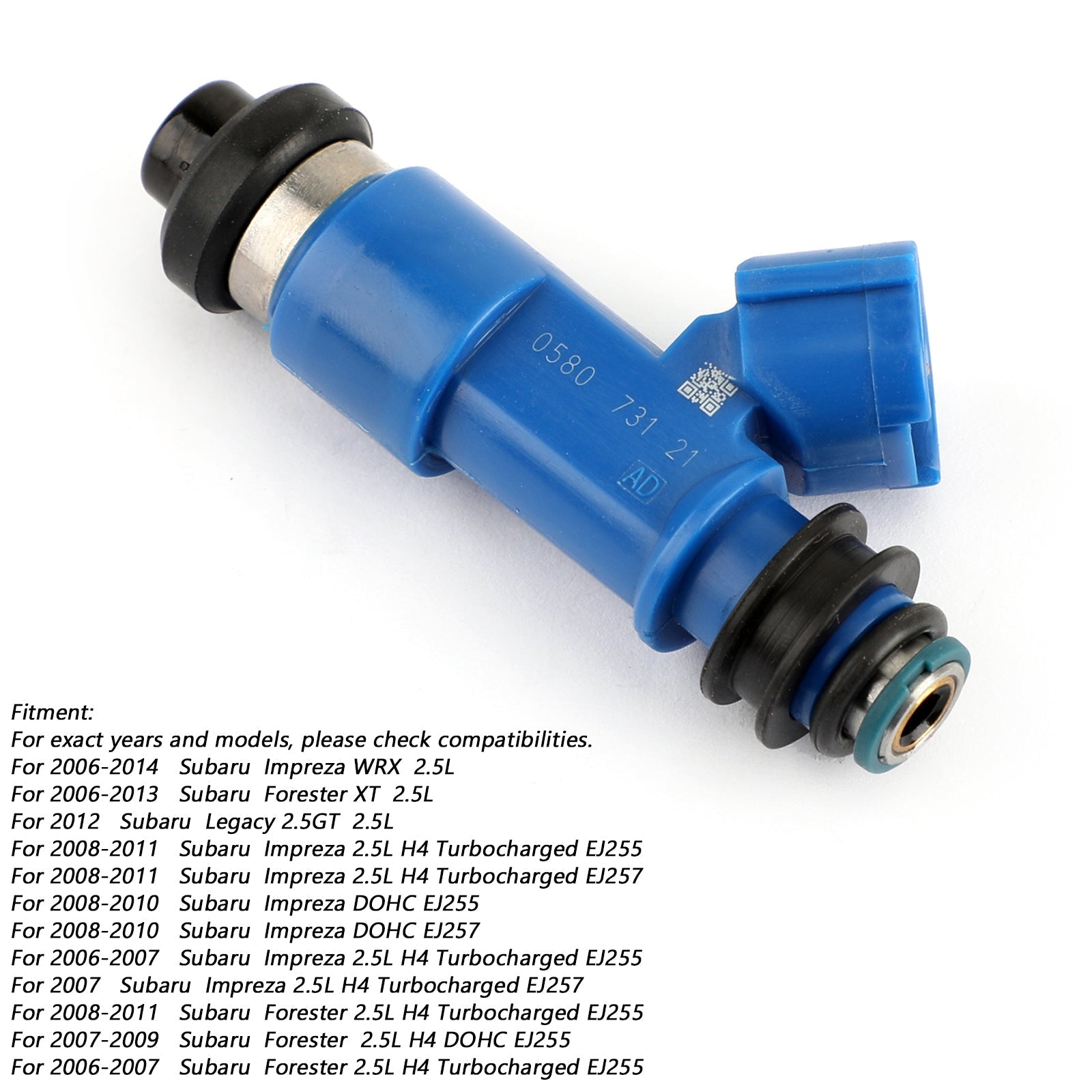 4 pièces bleu foncé 565cc injecteurs de carburant pour WRX/STI 16611-AA720 2.5L générique