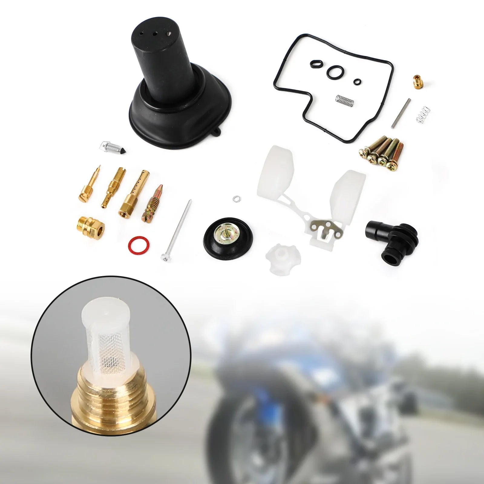 Kit ricostruzione carburatore con stantuffo e galleggiante per generico Honda VLX400 Steed 400