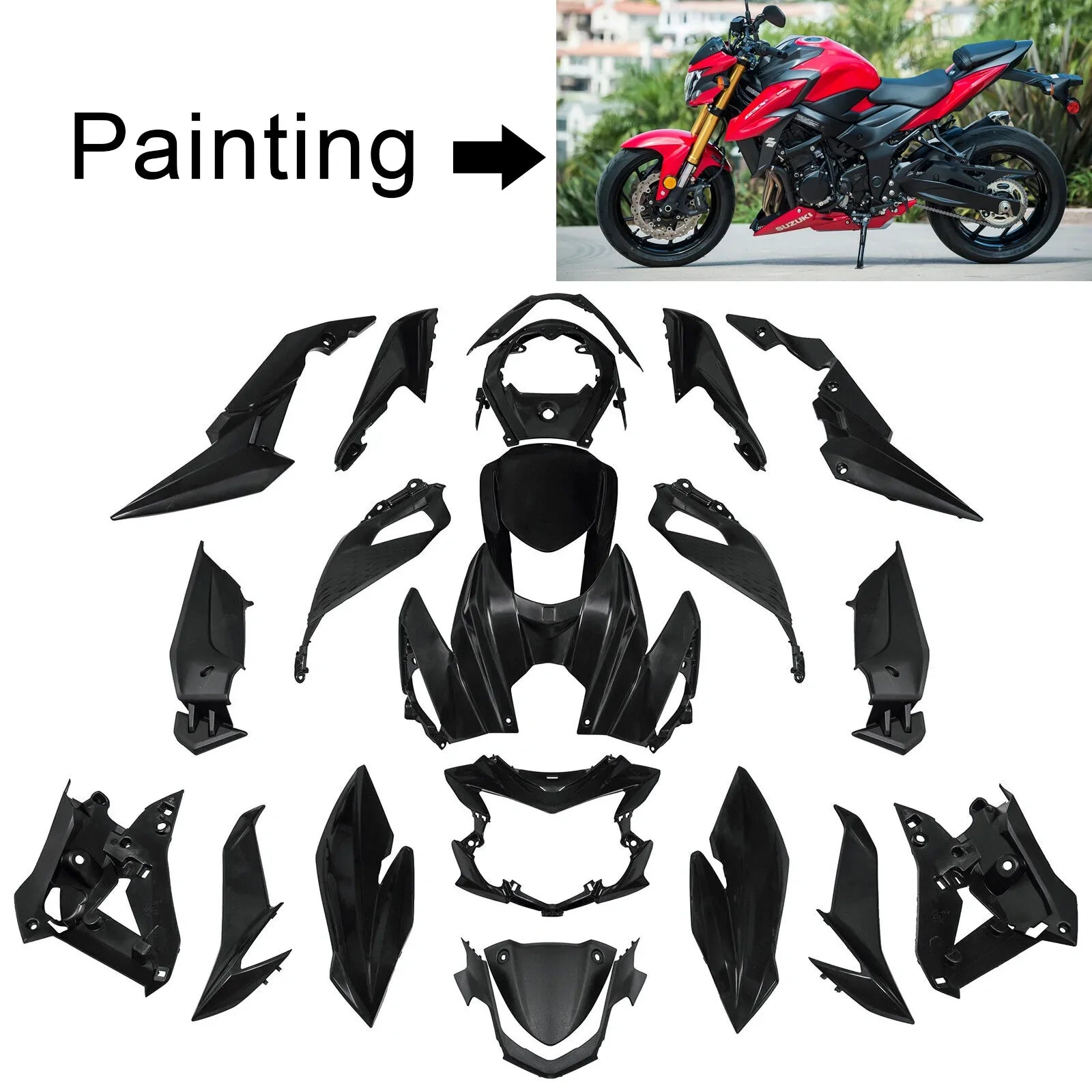 Amotopart Suzuki GSX-S 750 2017-2021 Kit Carenado Plastico ABS Carenado