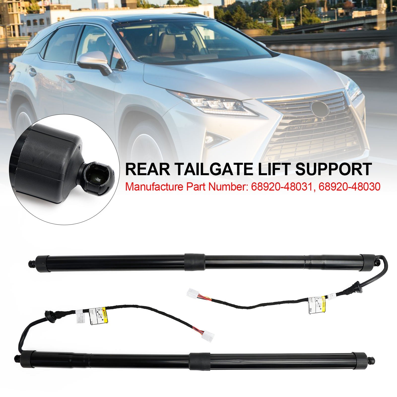 6892048031 2 kpl Takaluukun tuki Lexus RX350 RX450h 2016-2019