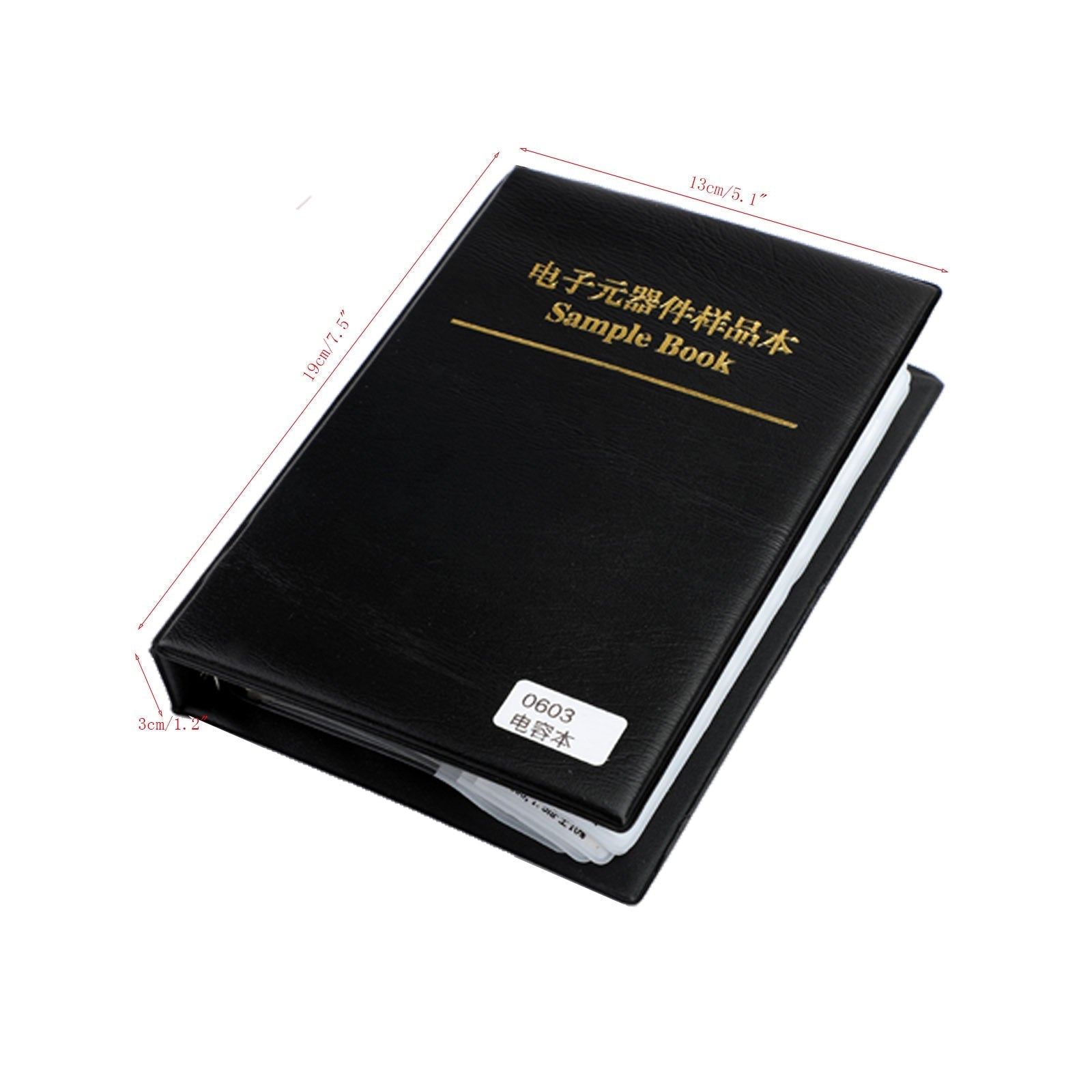 Libro de muestra de condensador SMD0603 90 valores * 50 piezas = 4500 piezas kit de condensador SMD