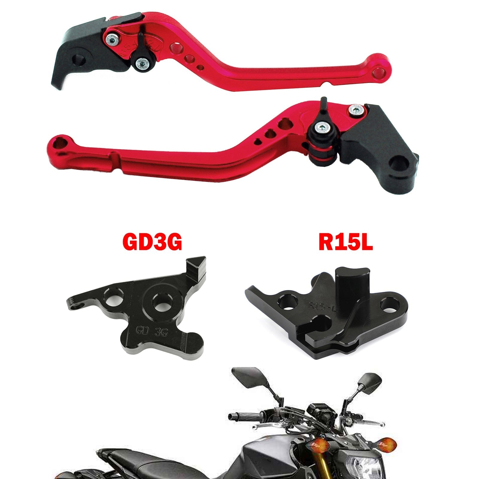 Levier de frein d'embrayage Long de moto adapté pour YAMAHA MT125 2014-2019 générique