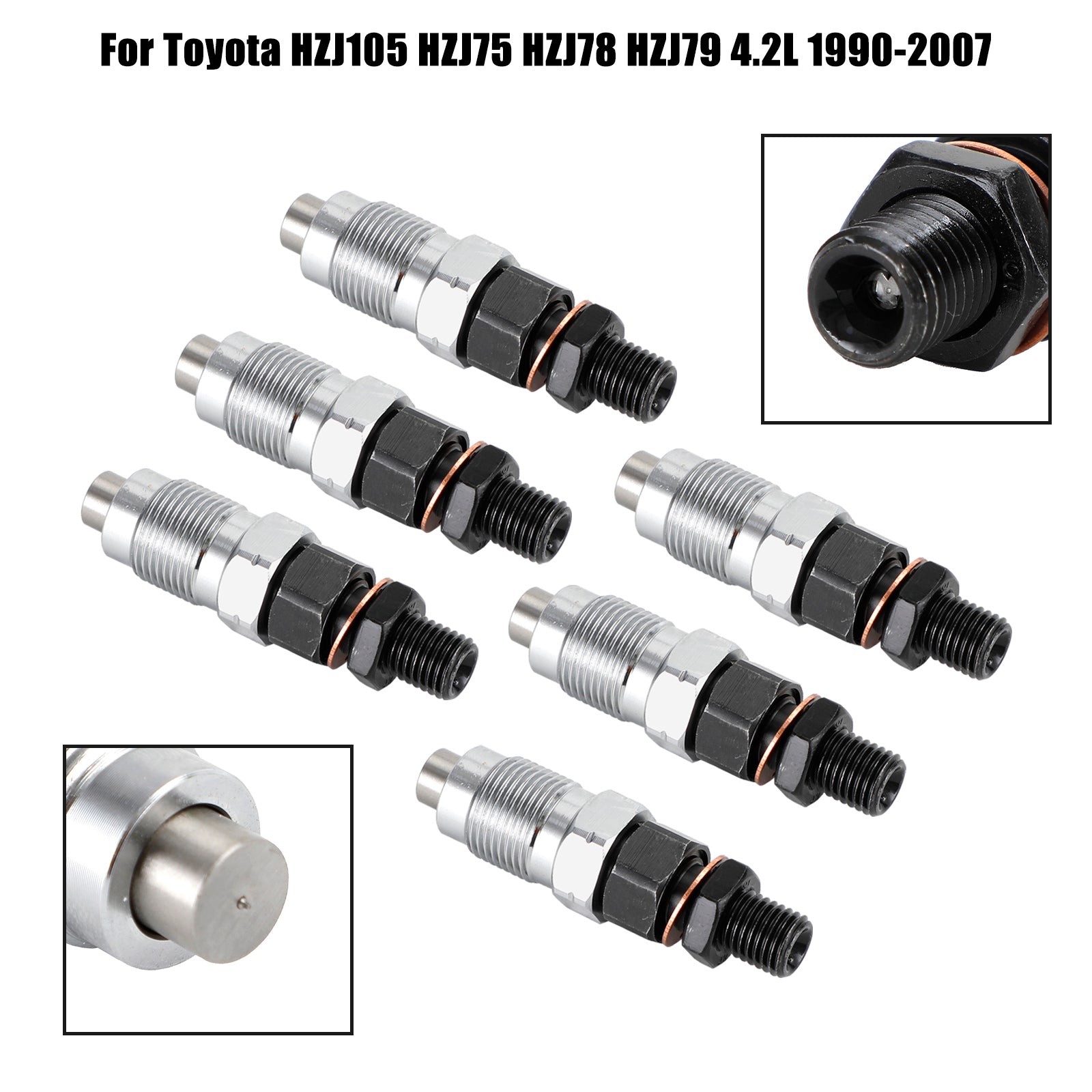 1990-2007 Toyota HZJ105 HZJ75 HZJ78 HZJ79 6 piezas inyectores de combustible 23600-19075 Fedex Express