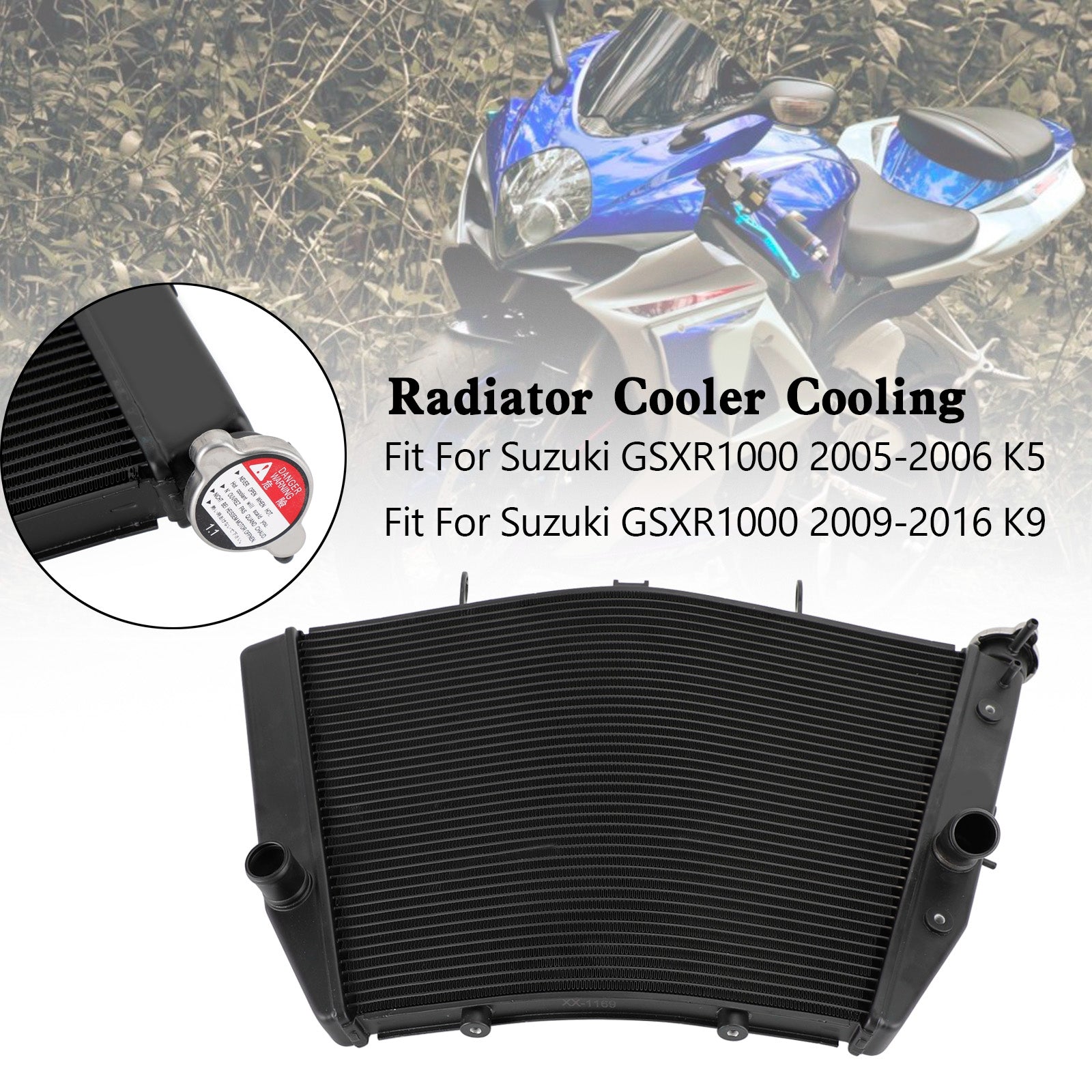 Refrigeración del radiador del motor Suzuki GSXR1000 2005-2006 K5