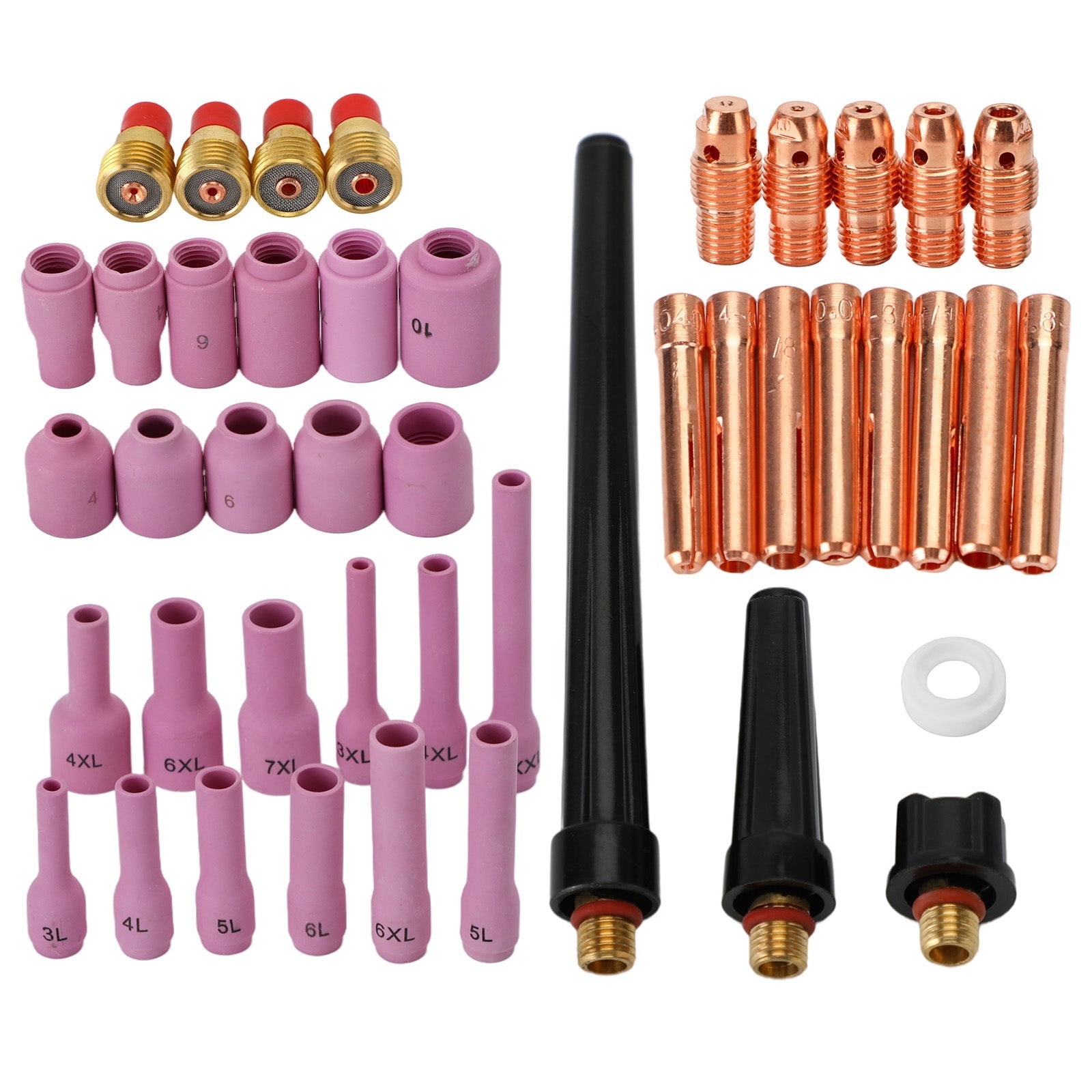 46 pièces Tig gaz lentille collet corps taille assortie ajustement torche de soudage Tig Wp9 20 25