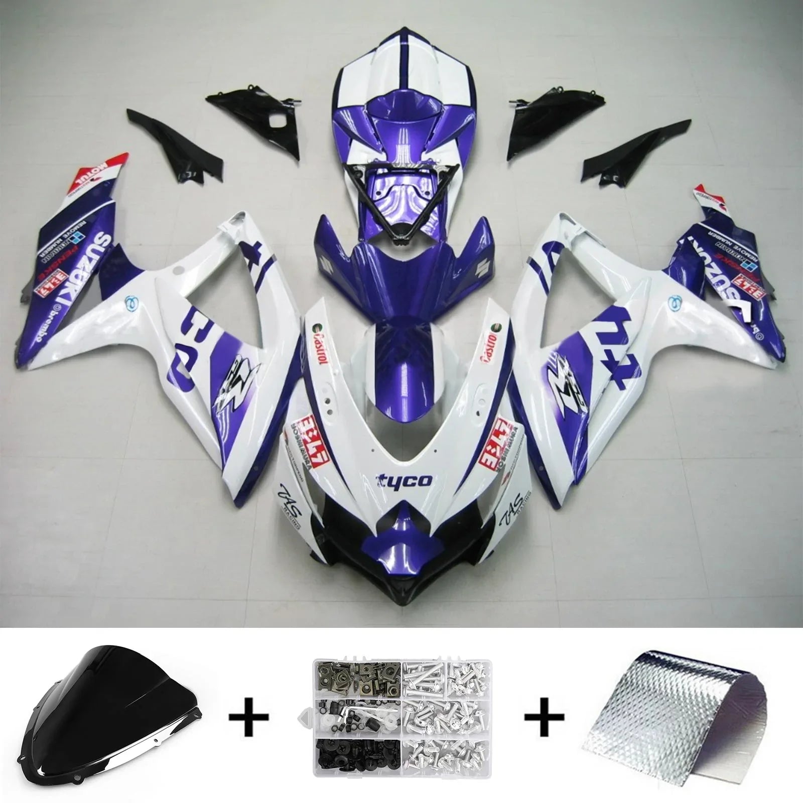 Amotopart Suzuki GSXR 600/750 2008-2010 Kit Carenado Plastico ABS K8