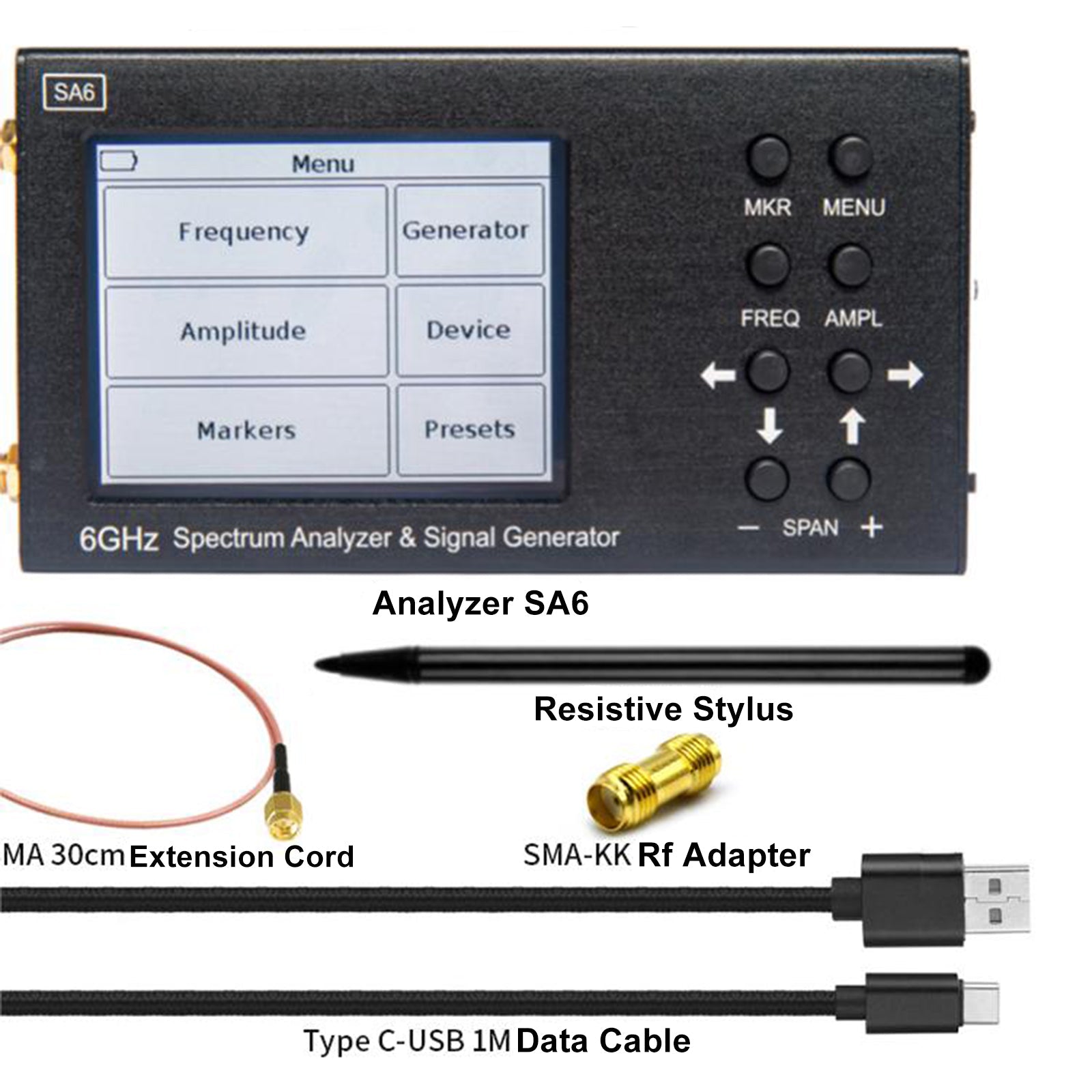 Analyseur de spectre générateur de signaux Wi-Fi 2G 4G LTE CDMA GSM GPRS SA6 6GHz