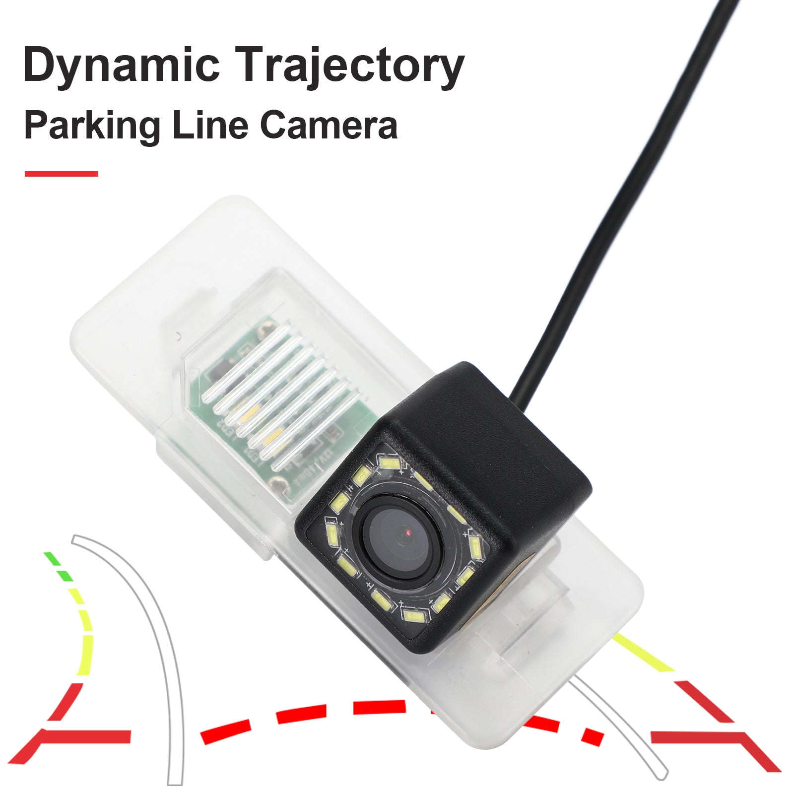 Telecamera di backup wireless per auto con traccia di traiettoria dinamica HD adatta per E46 E53 E70