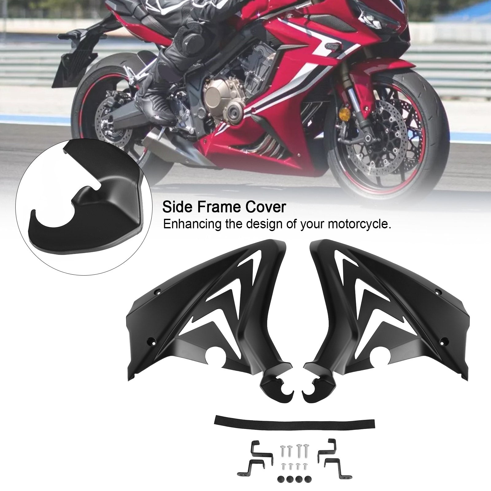 Panneaux de couverture de cadre latéral carénages capots pour Honda CBR650R 2019 2020 2021 générique