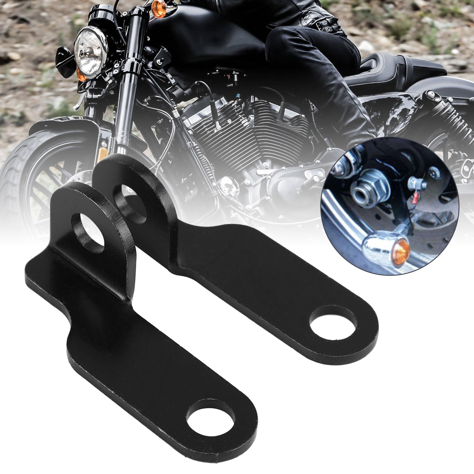 Support de support de clignotant avant pince de fourche arrière pour Sportster Big Twin générique