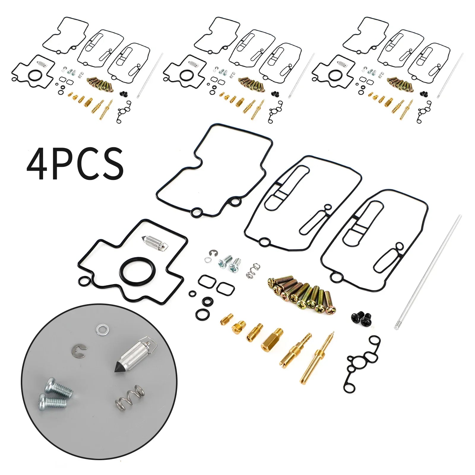 Kit de réparation de reconstruction de carburateur 4X pour Yamaha YFZ450 2004-2009 générique