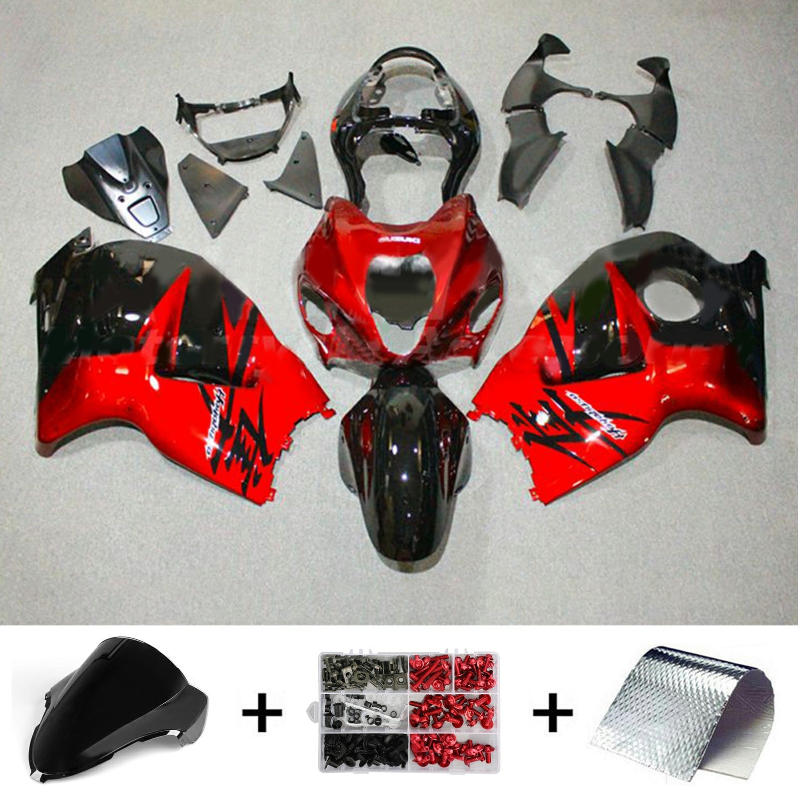 Amotopart Suzuki Hayabusa GSX1300R 1999-2007 Kit de carenado de carrocería de plástico ABS