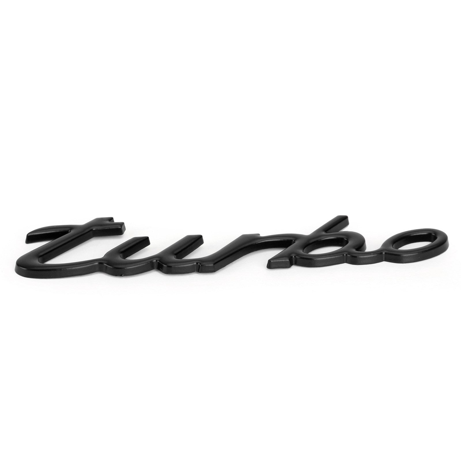 Etiqueta engomada del coche Chapado en 3D Metal Turbo Logo Emblema Insignia Calcomanía Negro Genérico