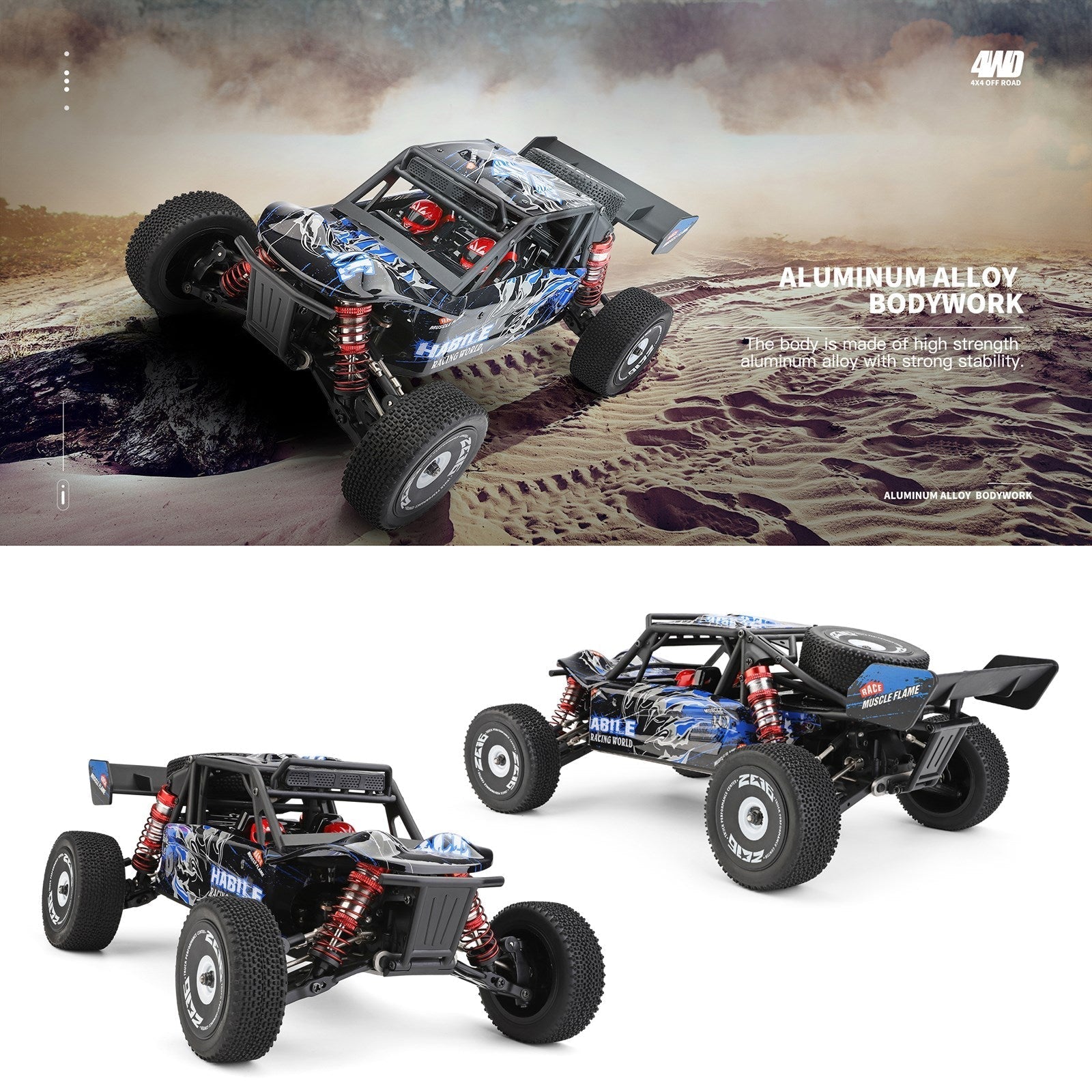 Wltoys 124018 RC Racing Car 60km/h 1/12 2.4GHz Off-Road Drift RTR 4WD Giocattolo Regalo
