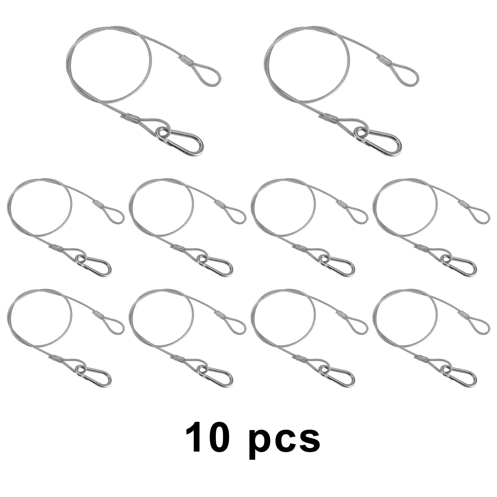 1/5/10 pièces 26.4 "câble de sécurité de sécurité en fil d'acier pour la lumière de Par de pince de lumière d'étape