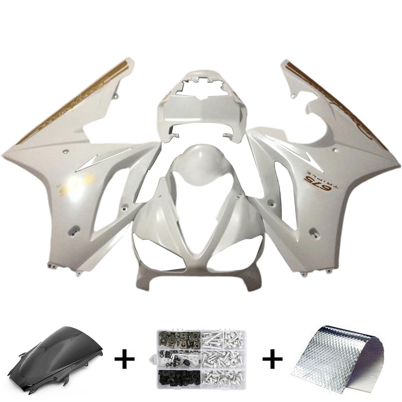 Amotopart Triumph Daytona 675 2009-2012 Kit de carenado de carrocería de plástico ABS