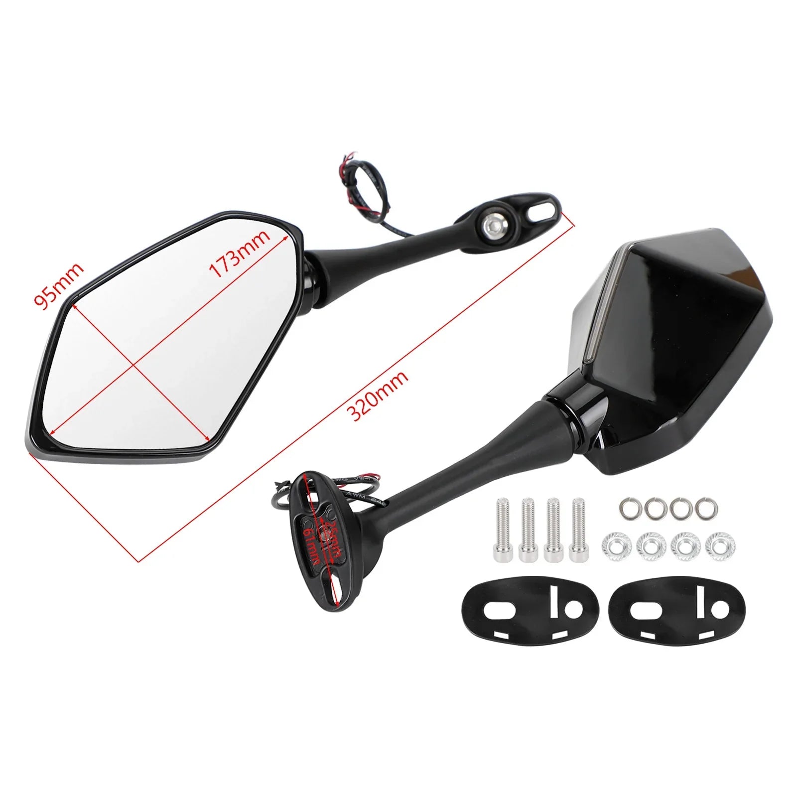 Specchietti LED Honda CB CBR 600F CBF1000 RVT1000R con indicatore di direzione