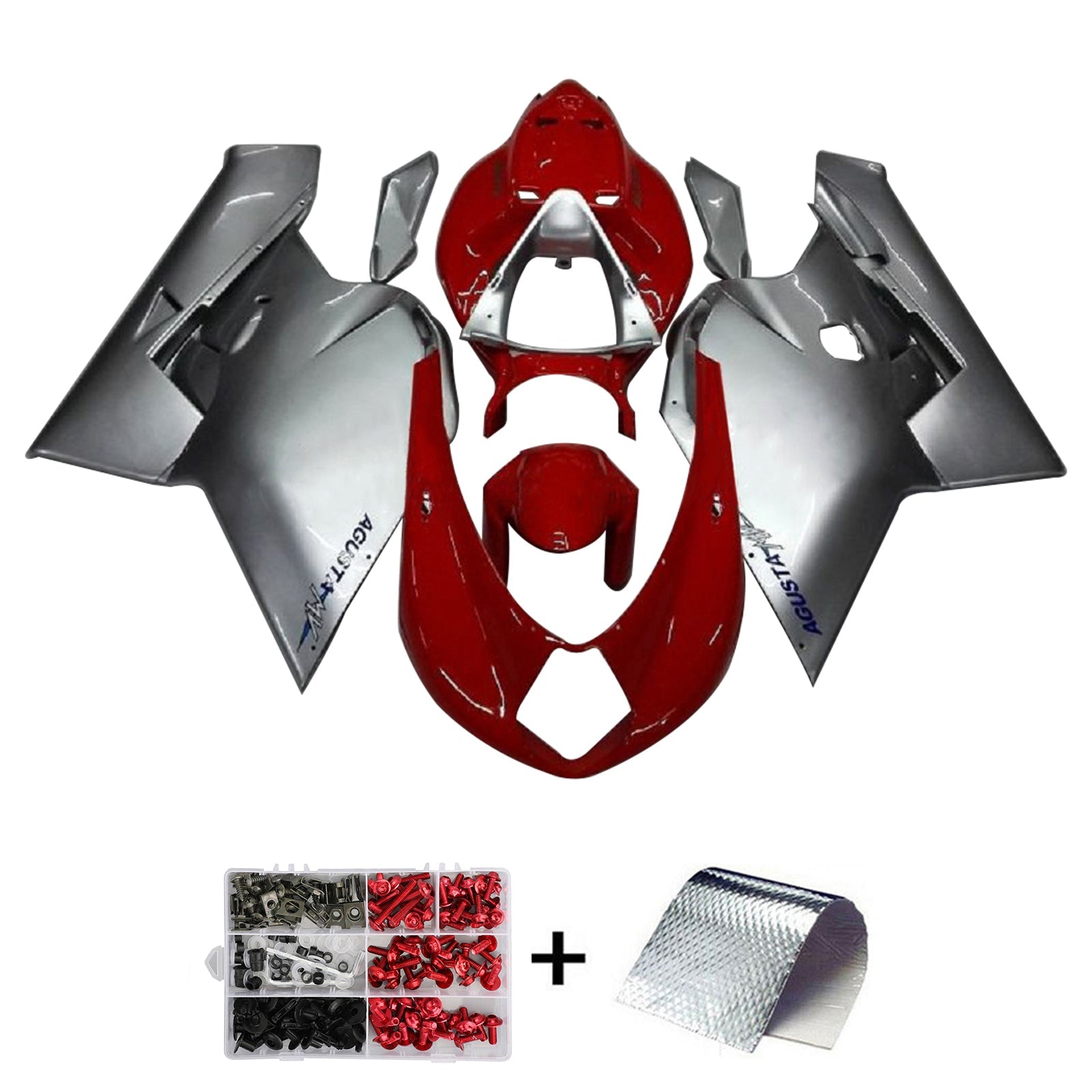 Amotopart MV Agusta F4 1000 2005-2006 Kit de carenado de carrocería de plástico ABS