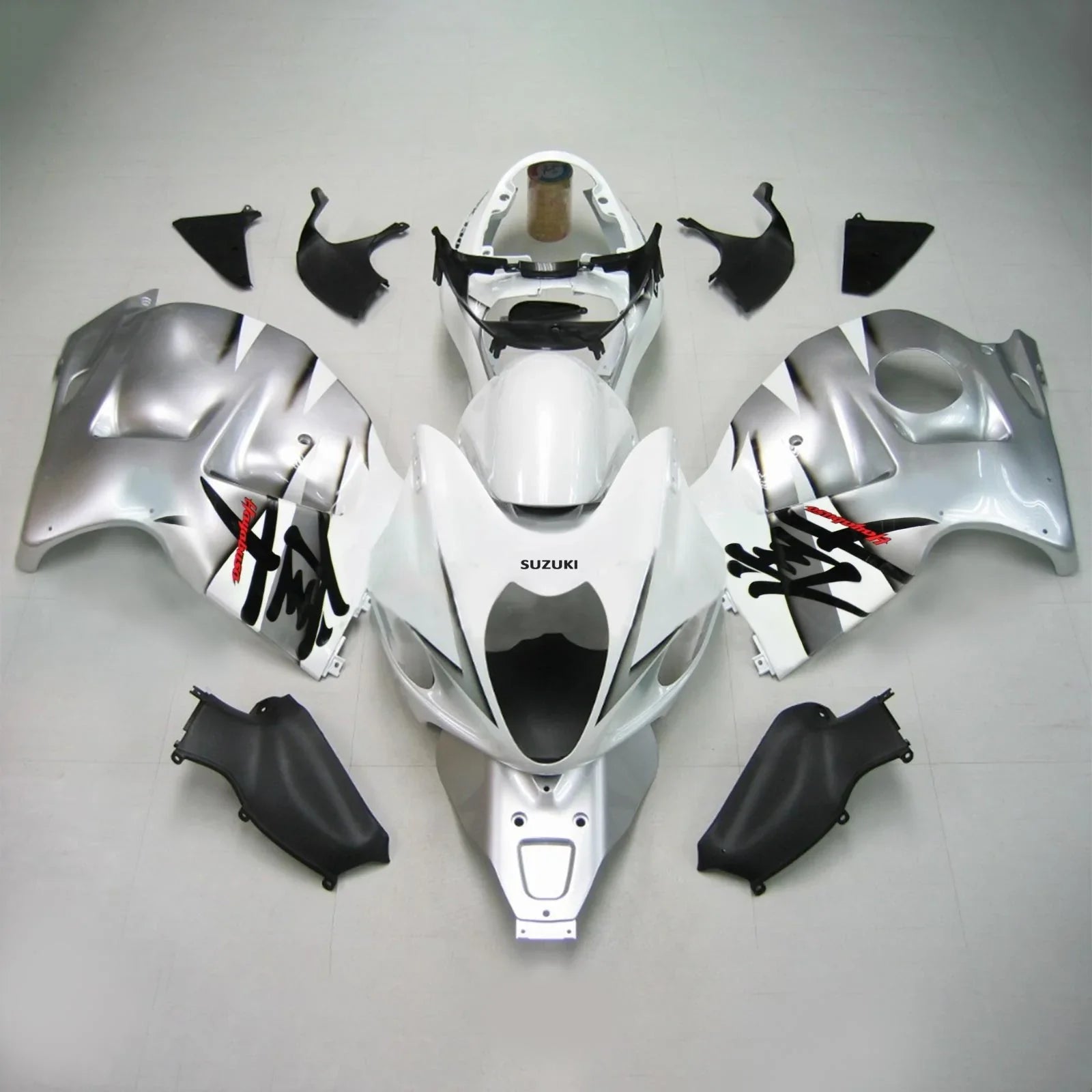 Amotopart Suzuki Hayabusa GSXR1300 1999-2007 Kit Carénage Carrosserie Plastique ABS