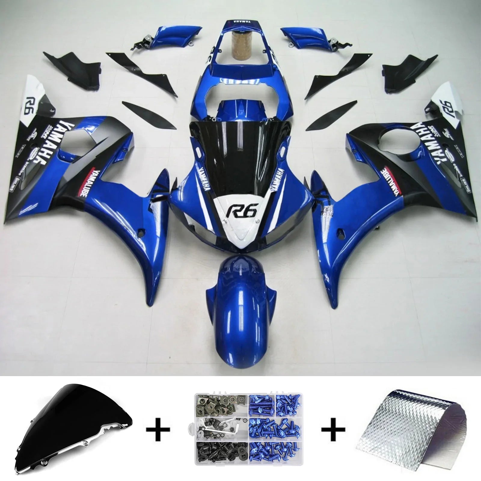 Kit Carenado Amotopart para Yamaha YZF 600 R6 2003-2004 Genérico