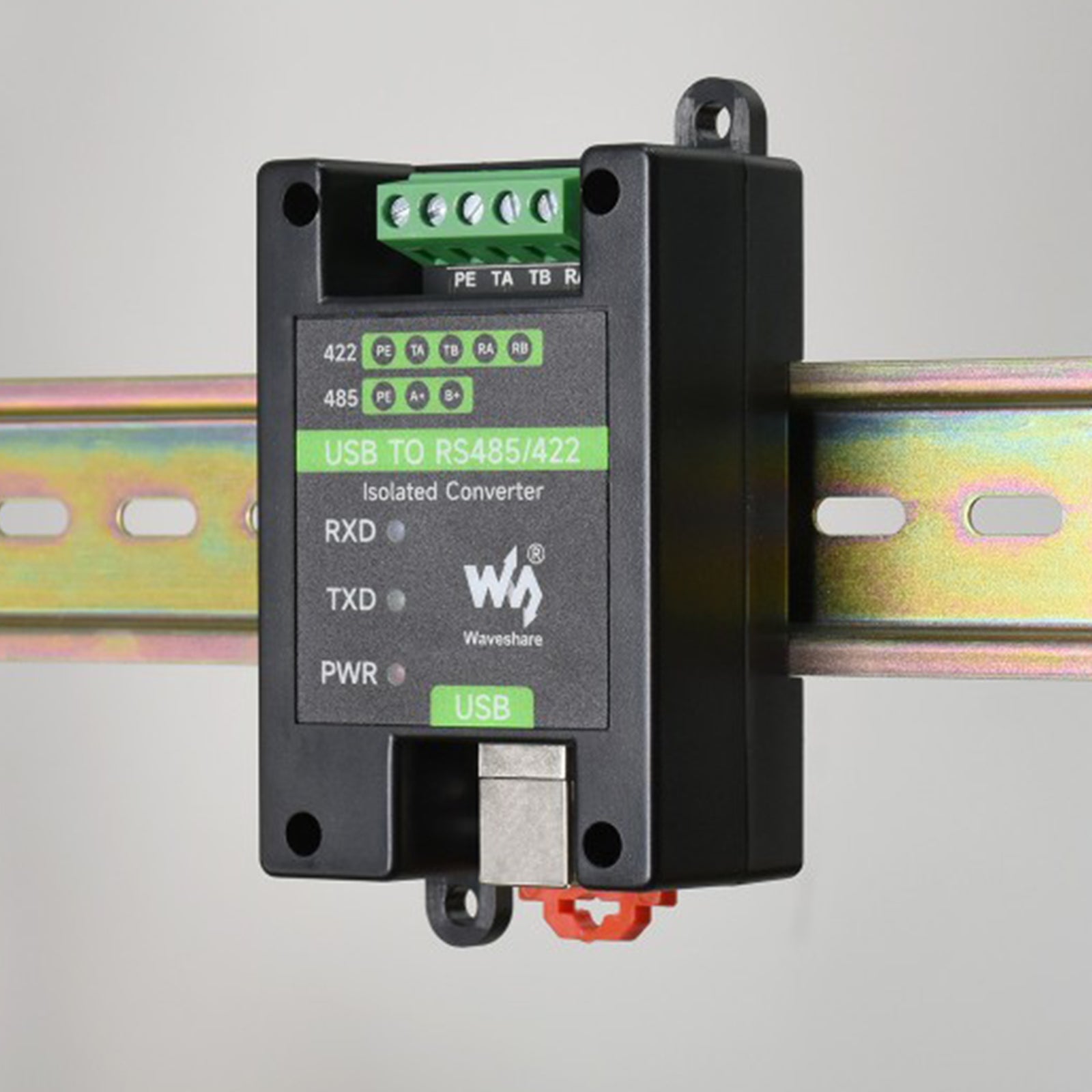 Izolowany konwerter klasy przemysłowej USB na obwody z wieloma zabezpieczeniami RS485/RS422