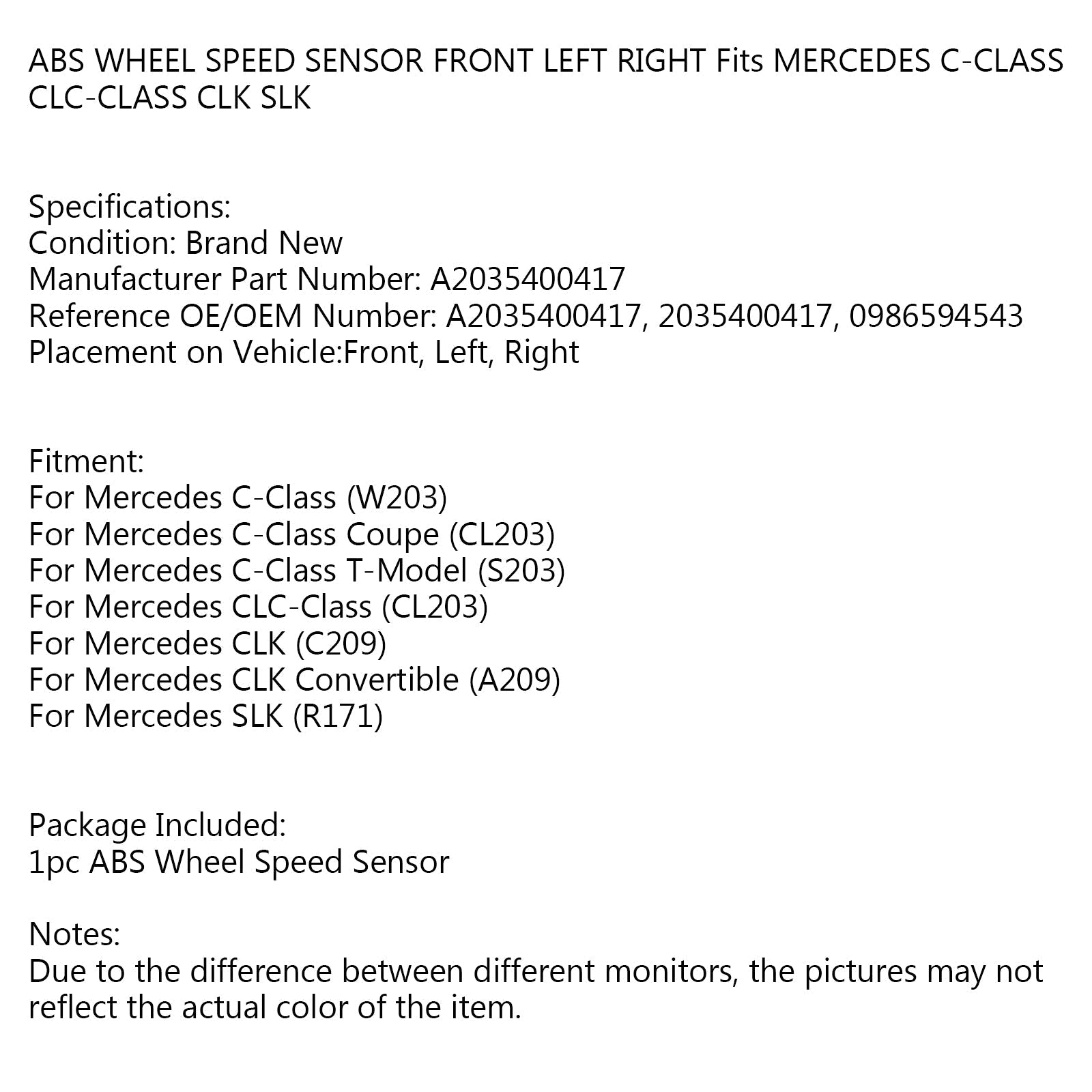 Nuevo sensor de velocidad de rueda trasera izquierda/derecha ABS para Bmw X3 E83 genérico 34523405907