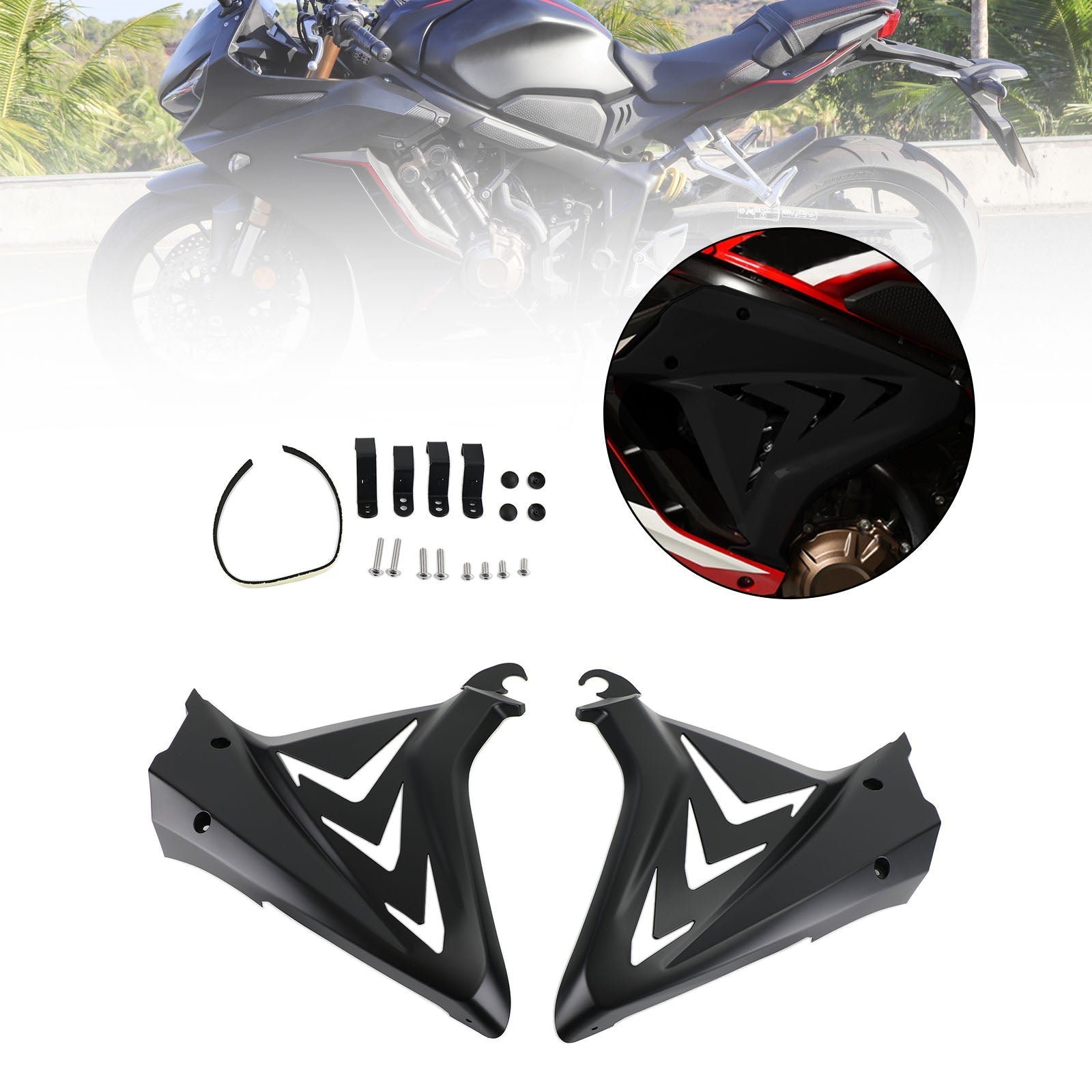 Pannelli di protezione telaio laterale Carene per Honda CBR650R 2019-2021 Generico