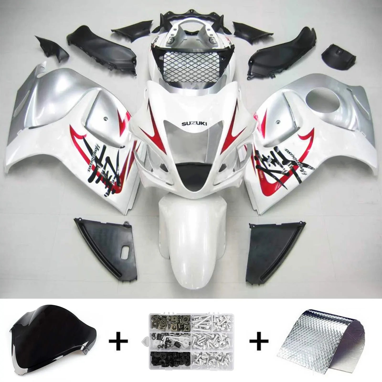 Amotopart Suzuki Hayabusa GSXR1300 2008-2020 Kit Carenado Carrocería Plástico ABS