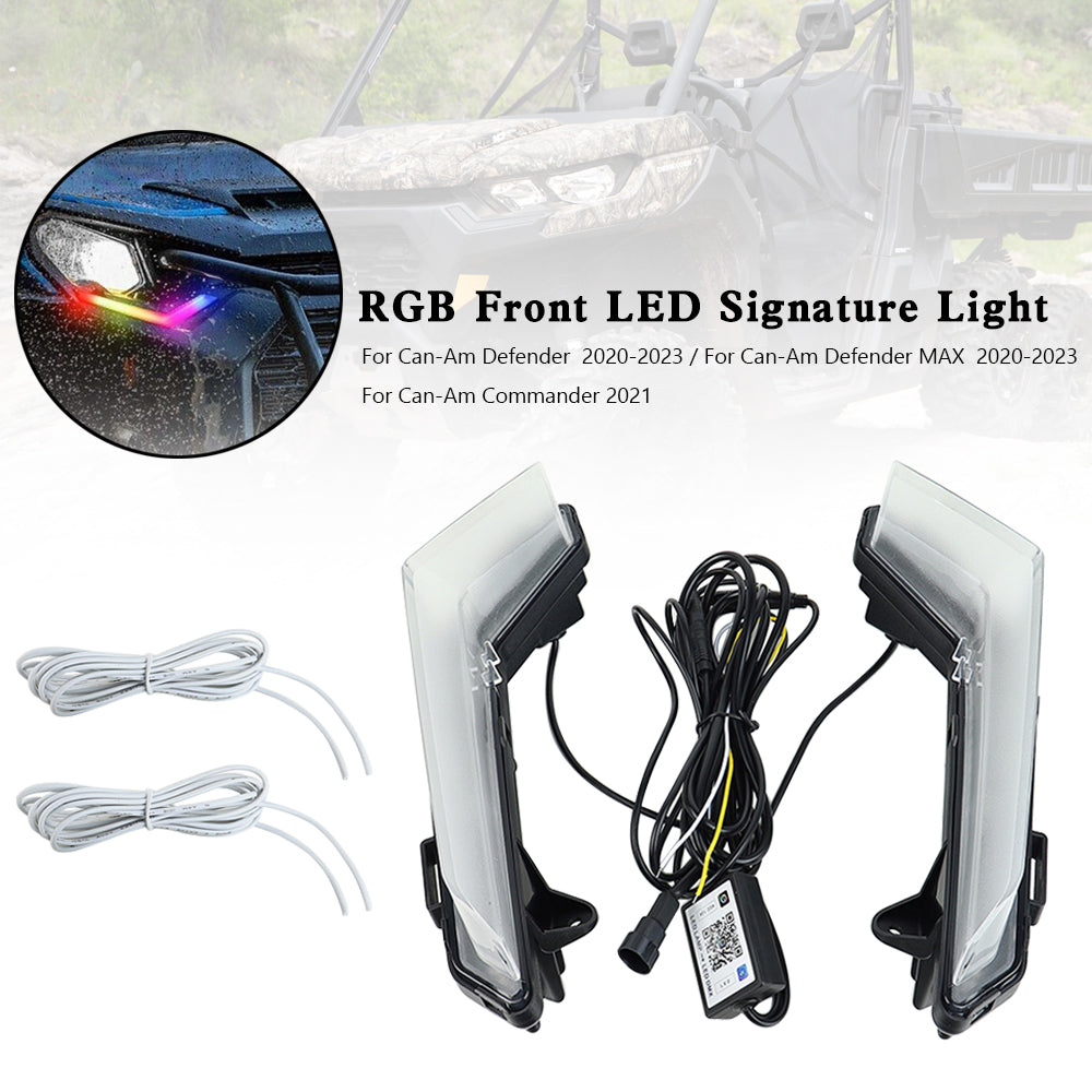 Luz frontal LED RGB para Can-Am Commander Defender Max 2020-2023