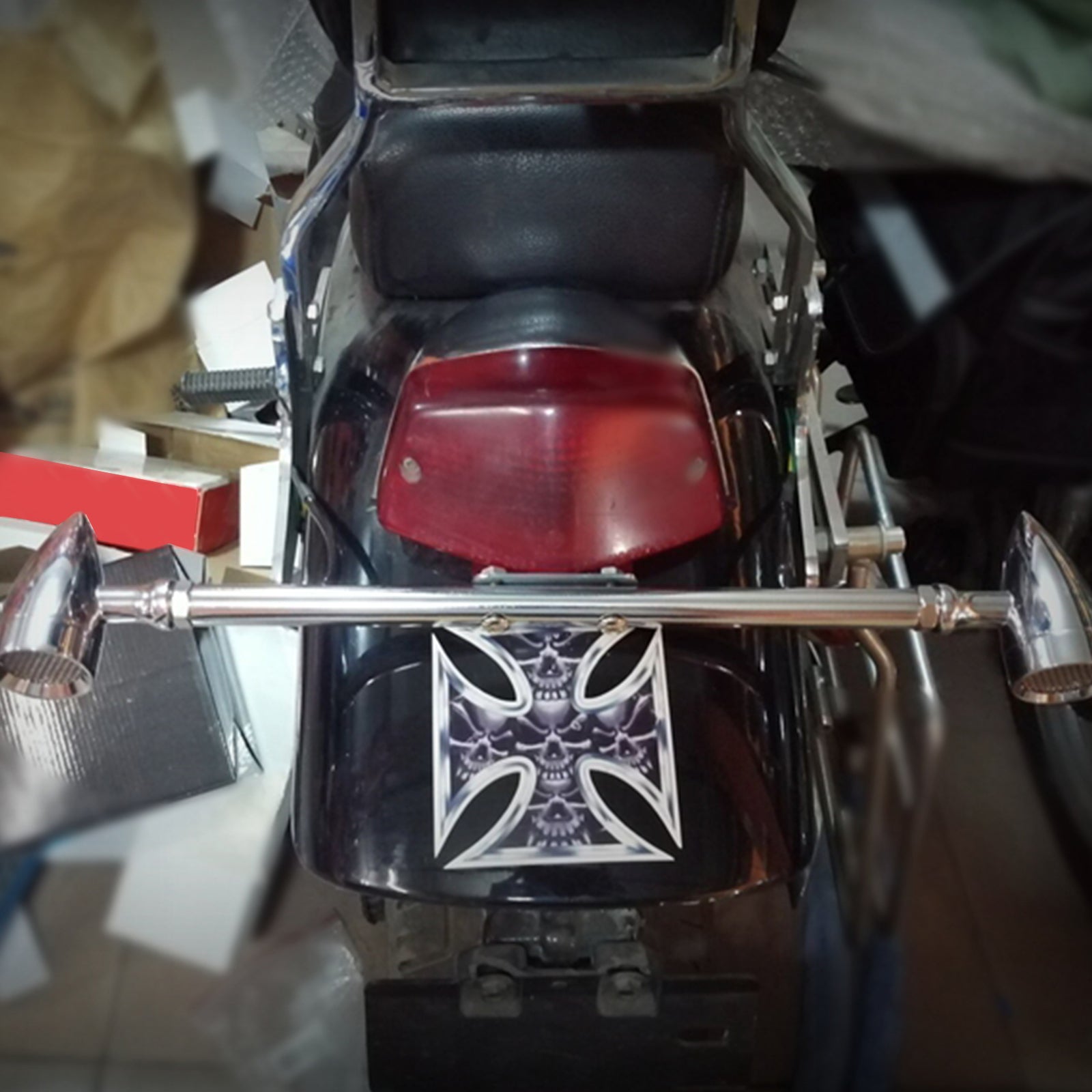 Abrazadera de soporte de montaje de barra de luz de señal de giro delantera de motocicleta genérica universal