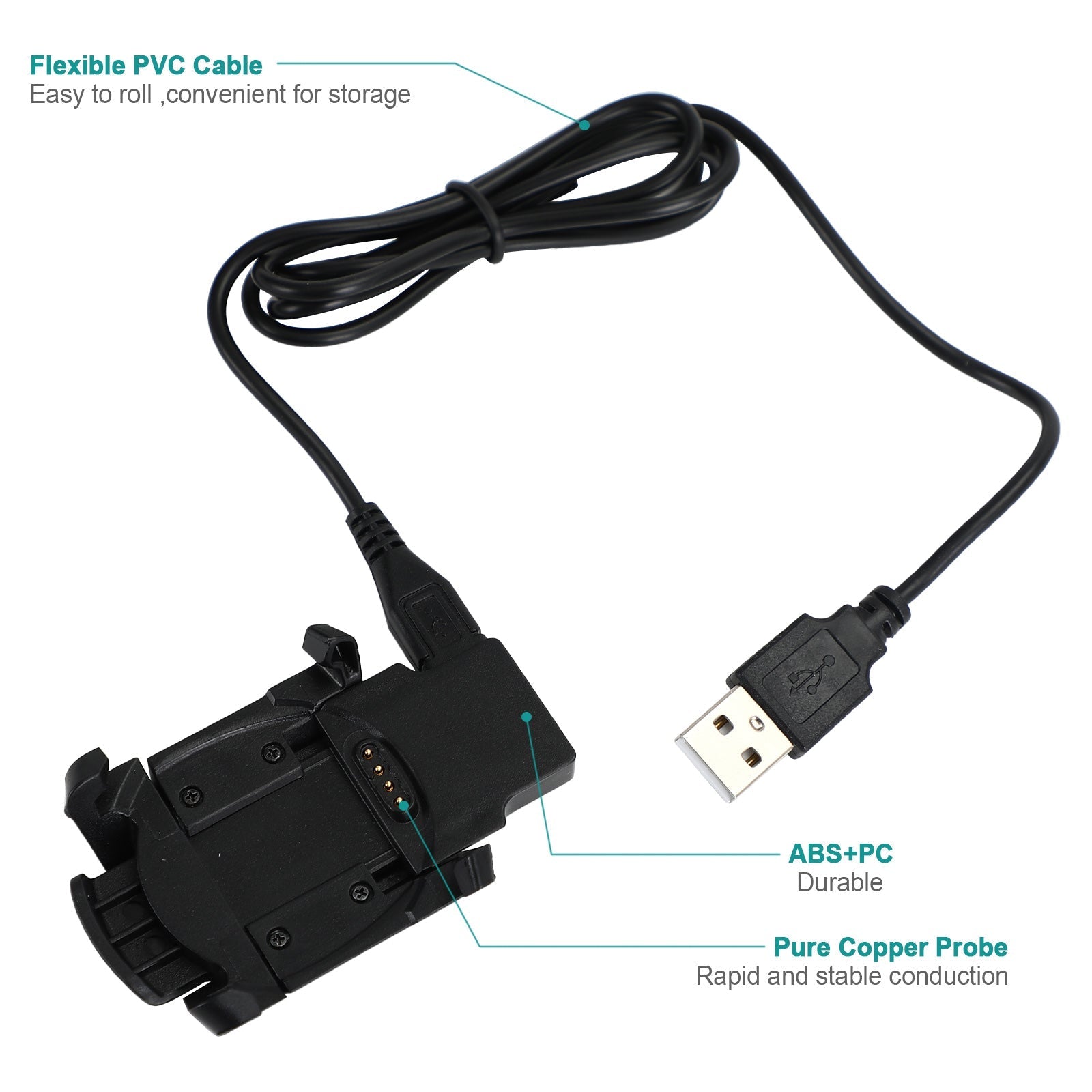 Câble de chargeur de clip de charge de données USB pour Fenix 3/Fenix 3 HR/Fenix 3 Sapphire