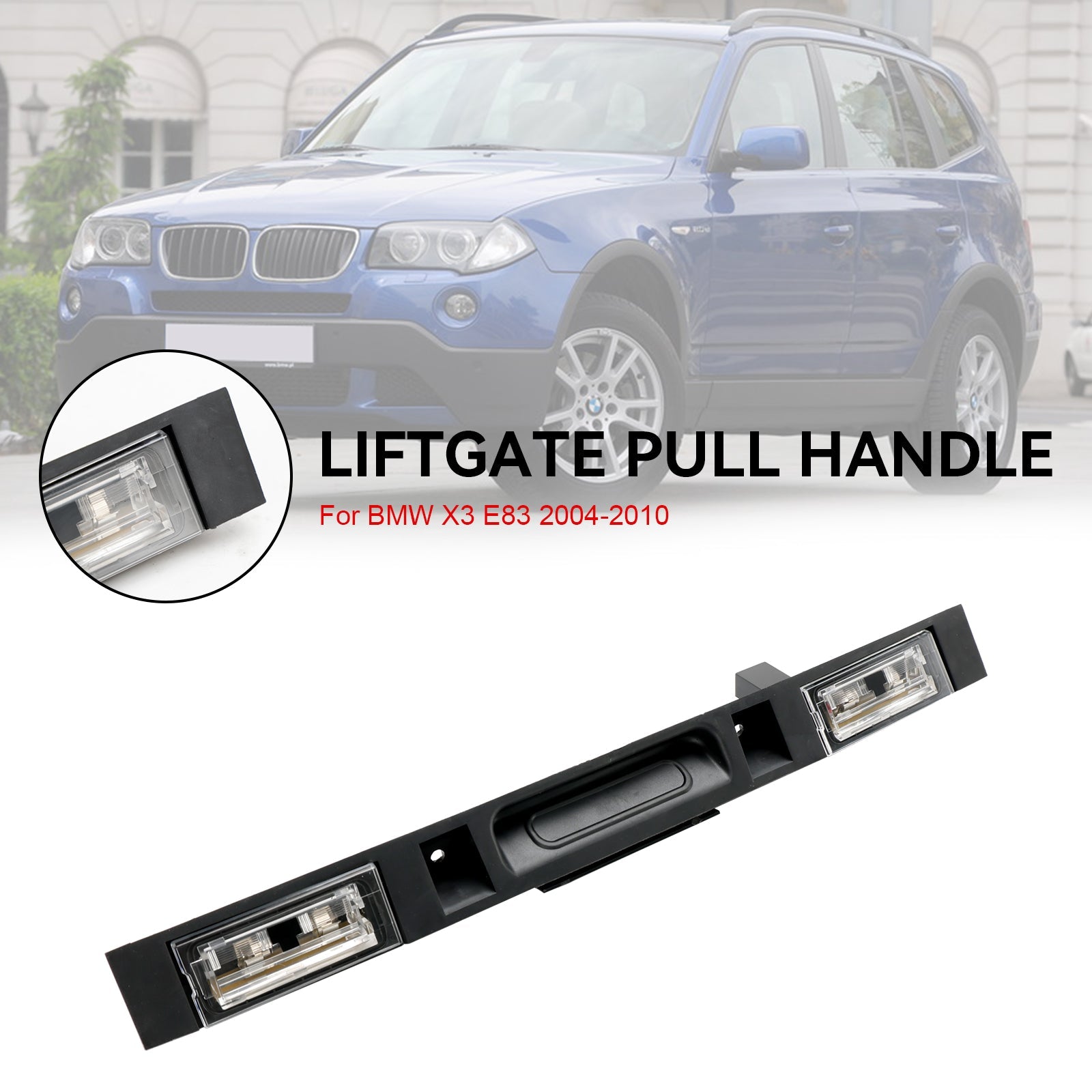 Assemblage de poignée de couvercle de coffre avec bouton de clé 51133403611 pour BMW X3 E83 2004-2010