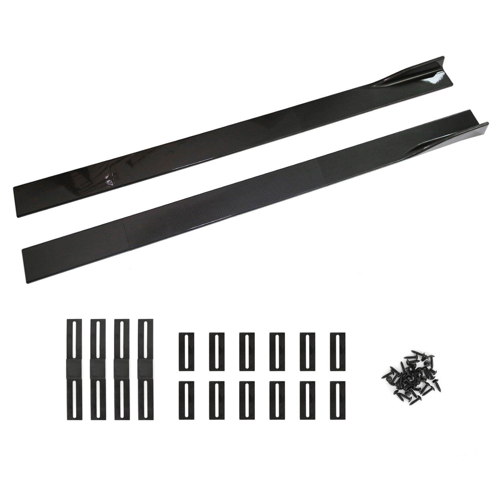 78.7" Universal Side Jupe Extensions Rocker Panel Splitters Lip Carbon Fiber Generic