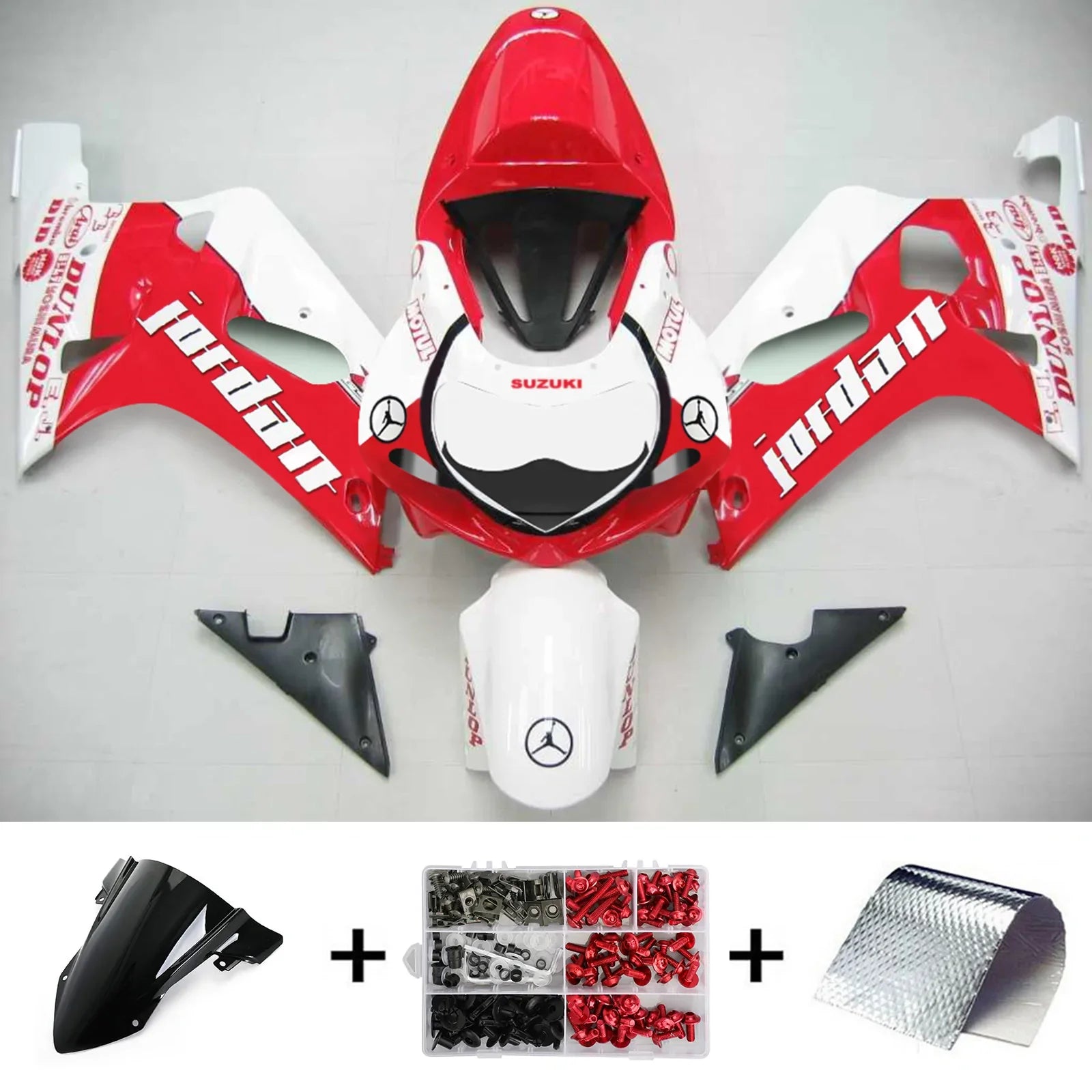 Amotopart Suzuki GSXR750 2001-2003 Kit Carenado Plastico ABS Carroceria