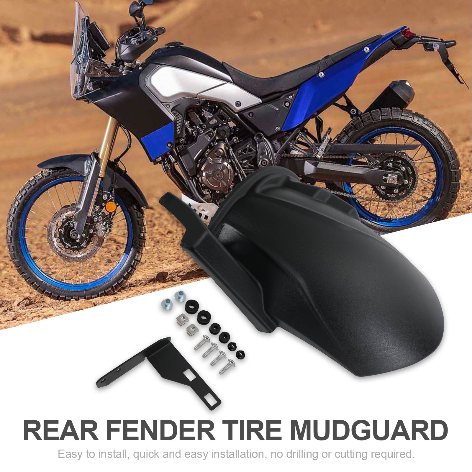 Guardabarros de rueda trasera para YAMAHA Tenere 700 XT700Z 2019-2021 genérico