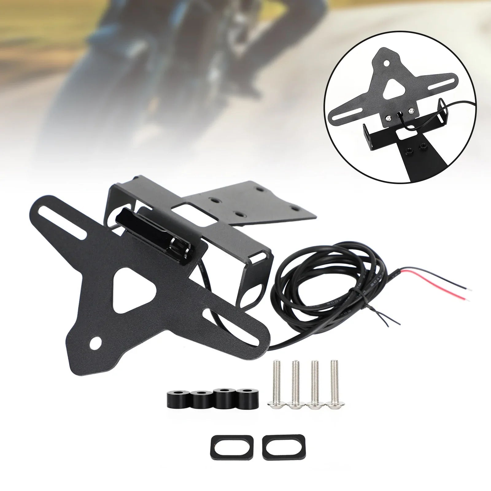 Support de cadre de support de plaque d'immatriculation de moto adapté pour HONDA CBR500R 2019-2021 générique