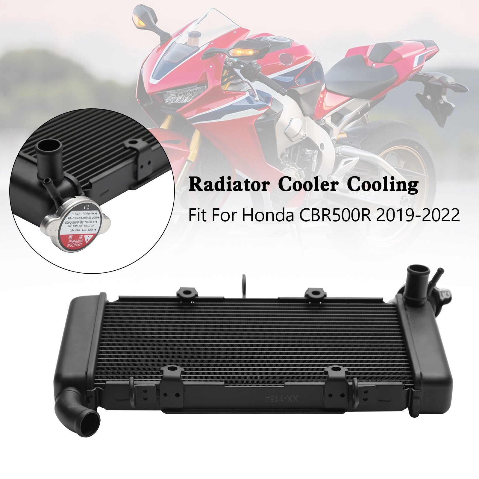 Refroidisseur de radiateur en aluminium pour Honda CBR500R CBR 500 R 2019-2022