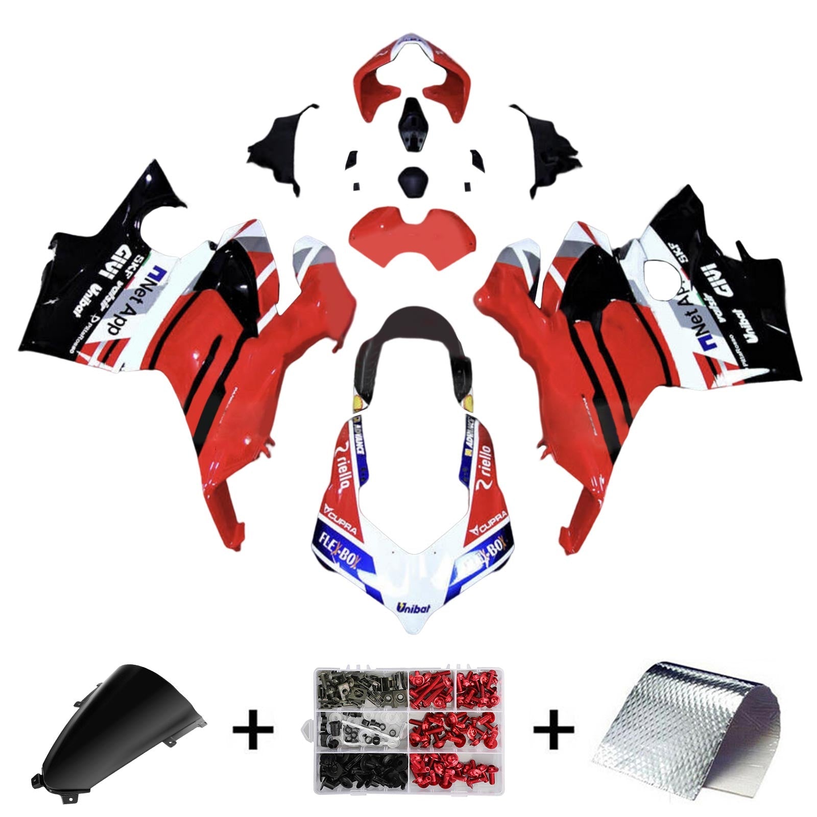 Amotopart Ducati Panigale V4 V4S V4SP 2018-2019 Kit Carénage Carrosserie