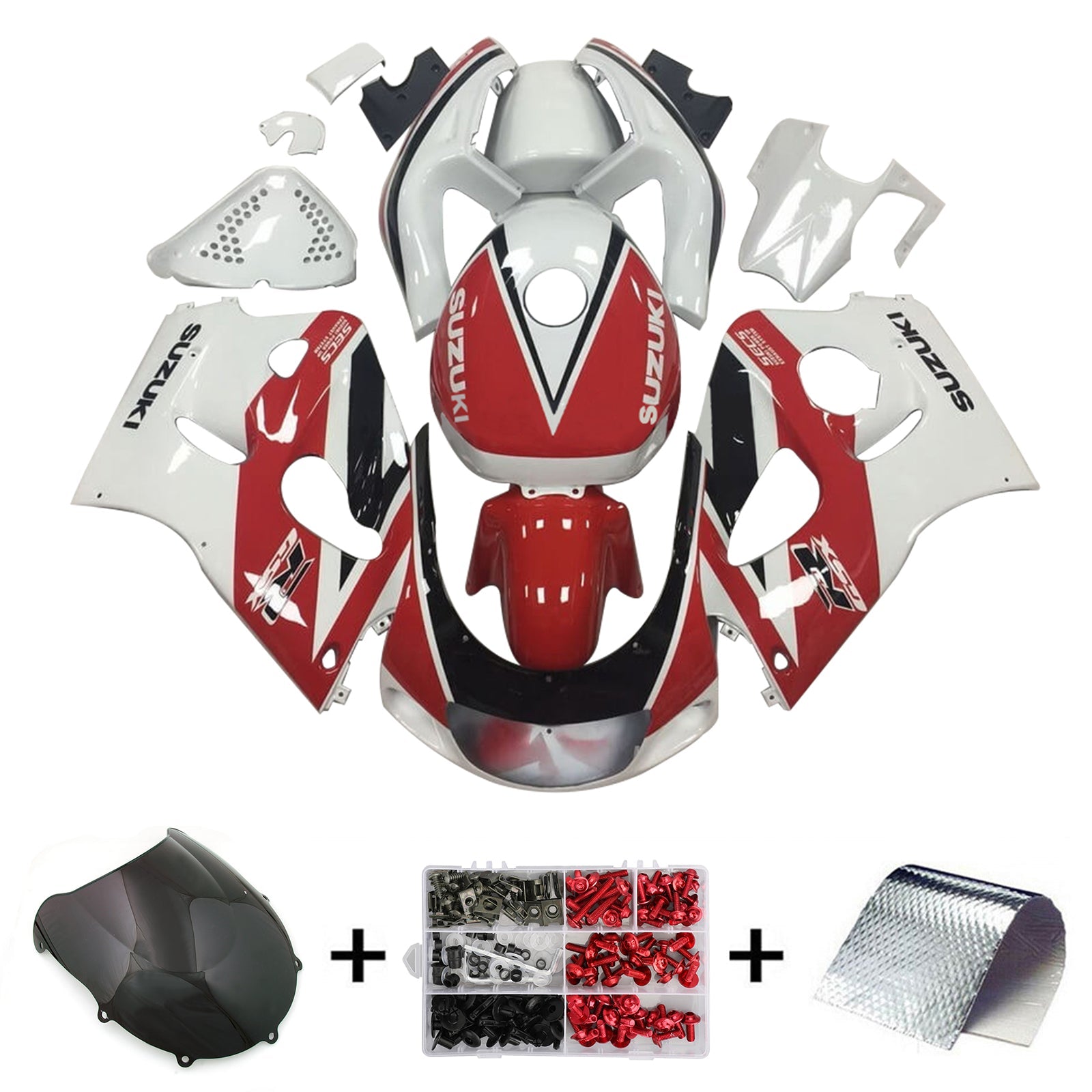 Amotopart Suzuki GSXR600 1996-2000 GSXR750 1996-1999 Kit de carénage carrosserie