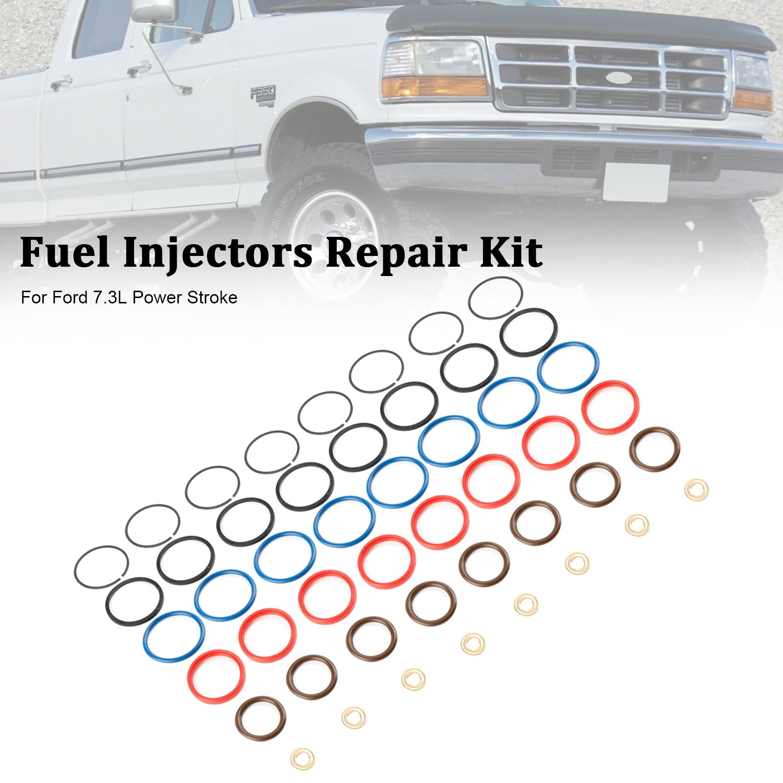 Kit de reparación de inyector de combustible de 8 piezas XC3Z9229AB apto para Ford 7.3L Electric Racing CM5010