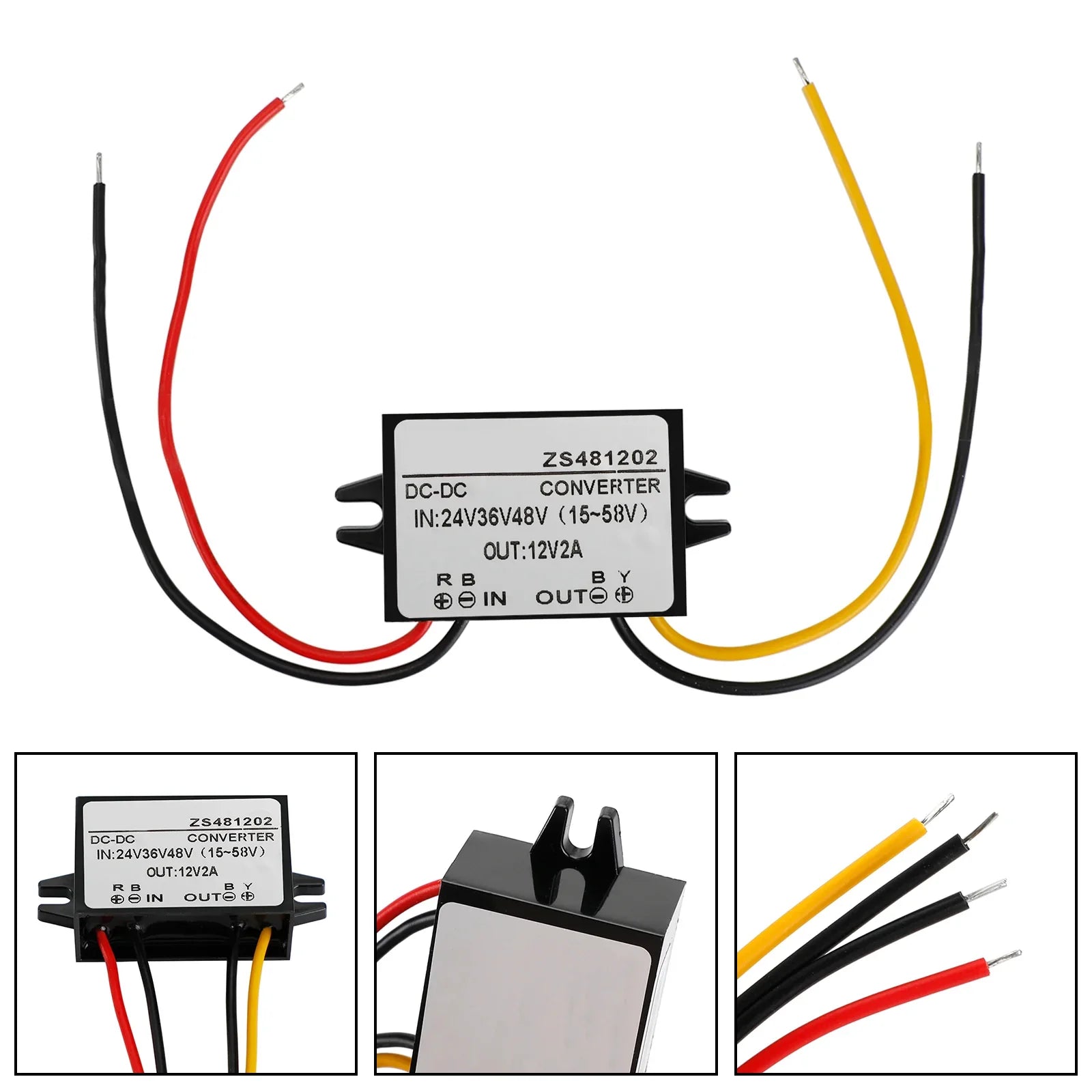 Convertisseur DC-DC étanche 24V 36V 48V Module d'alimentation abaisseur à 12V