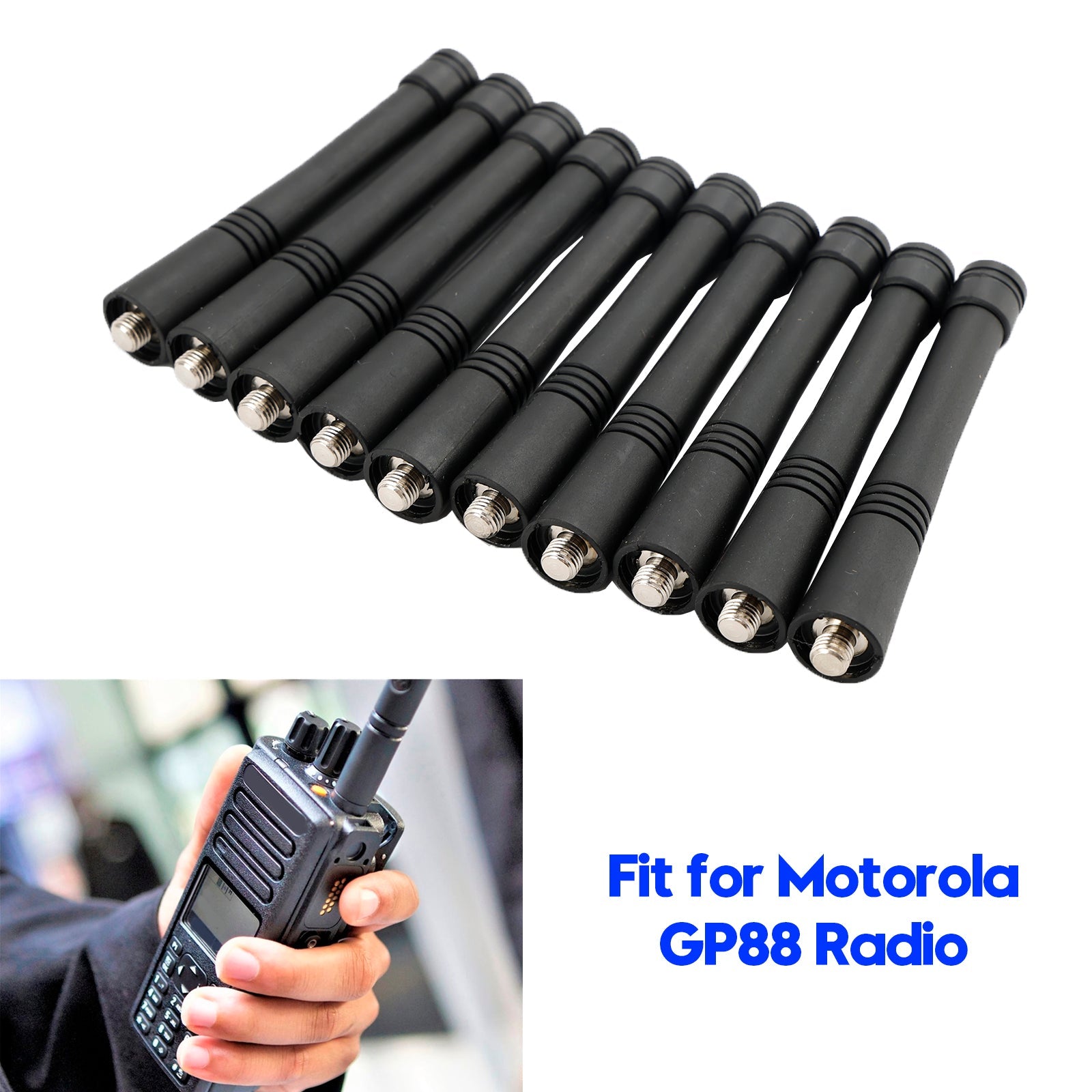 1x/10x krótka, gruba antena radio samochodowe VHF 90mm antena pasująca do GP88