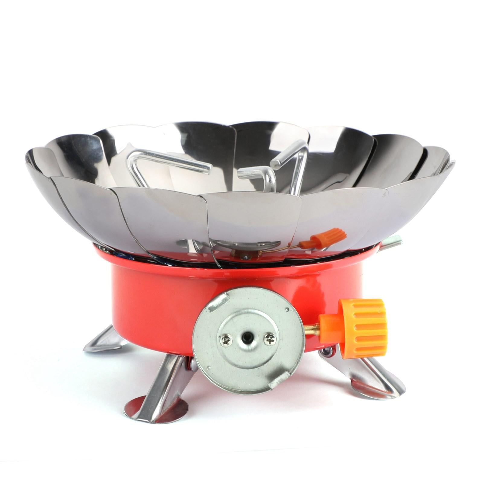 Mini Brûleur À Gaz Pliant Cuisinière Extérieure Cuisinière Au Butane Camping Coupe-Vent