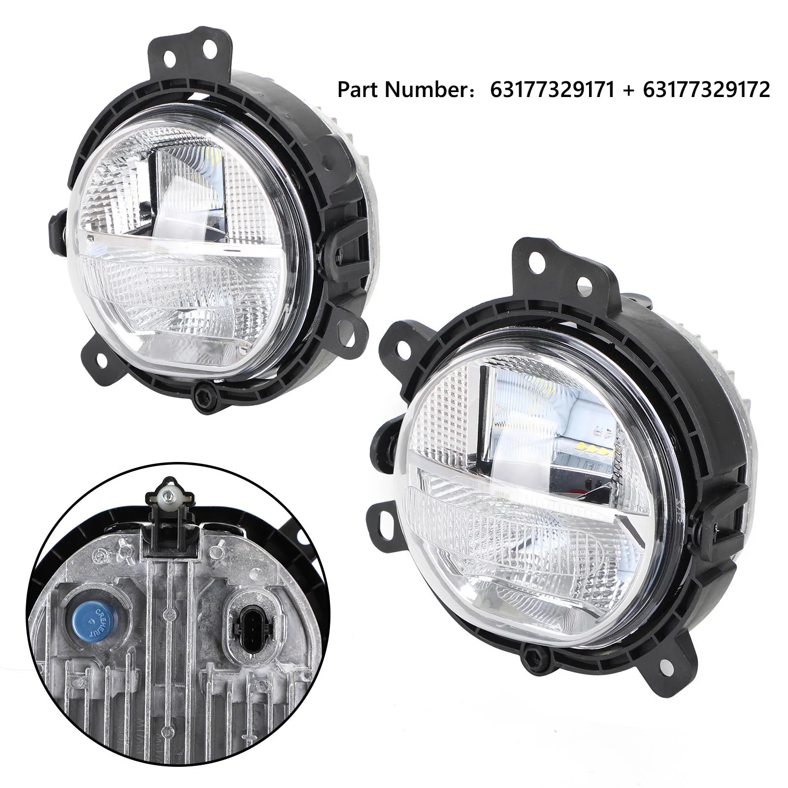 Faro antiniebla izquierdo y derecho del parachoques delantero para BMW Mini F55 F56 F54 F57 genérico