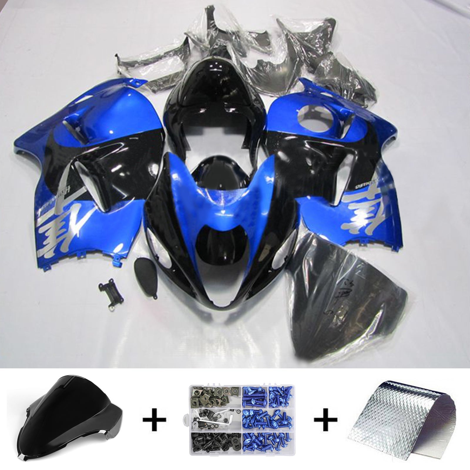 Amotopart Suzuki Hayabusa GSX1300R 1999-2007 Kit de carenado de carrocería de plástico ABS